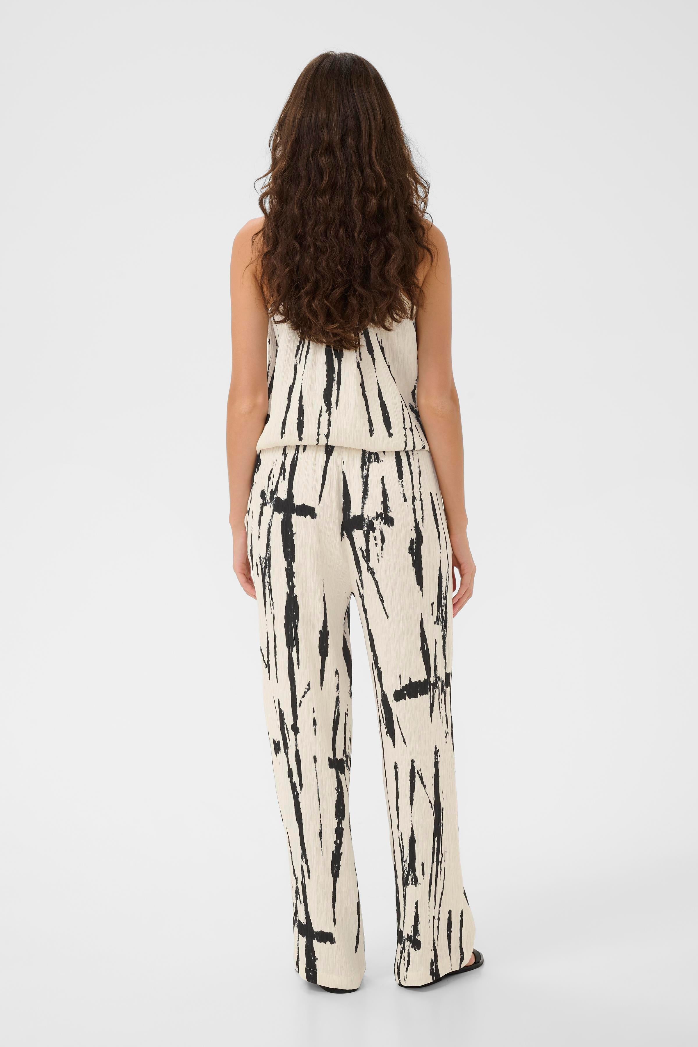 Ora Pants in White/Black Mix