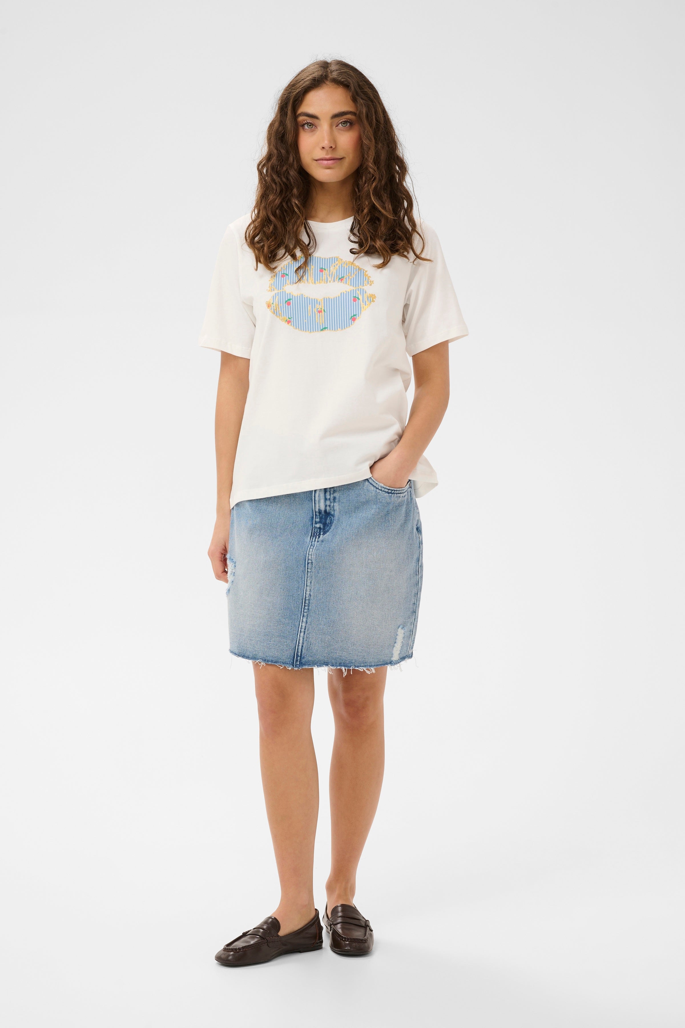 Cilie Gith Tshirt in Spring Gardenia