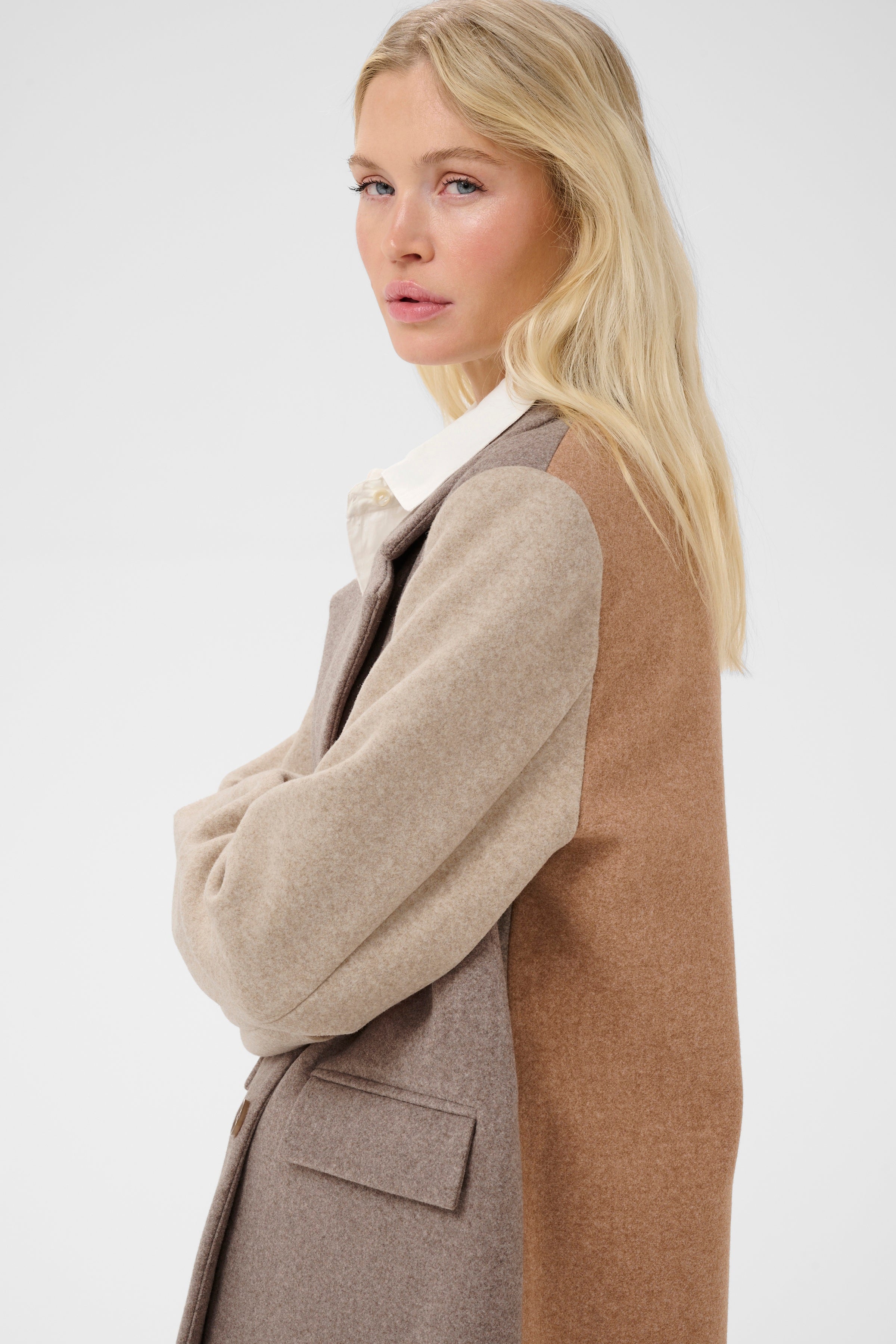 Rivala Palona Long Coat in Dune Mix