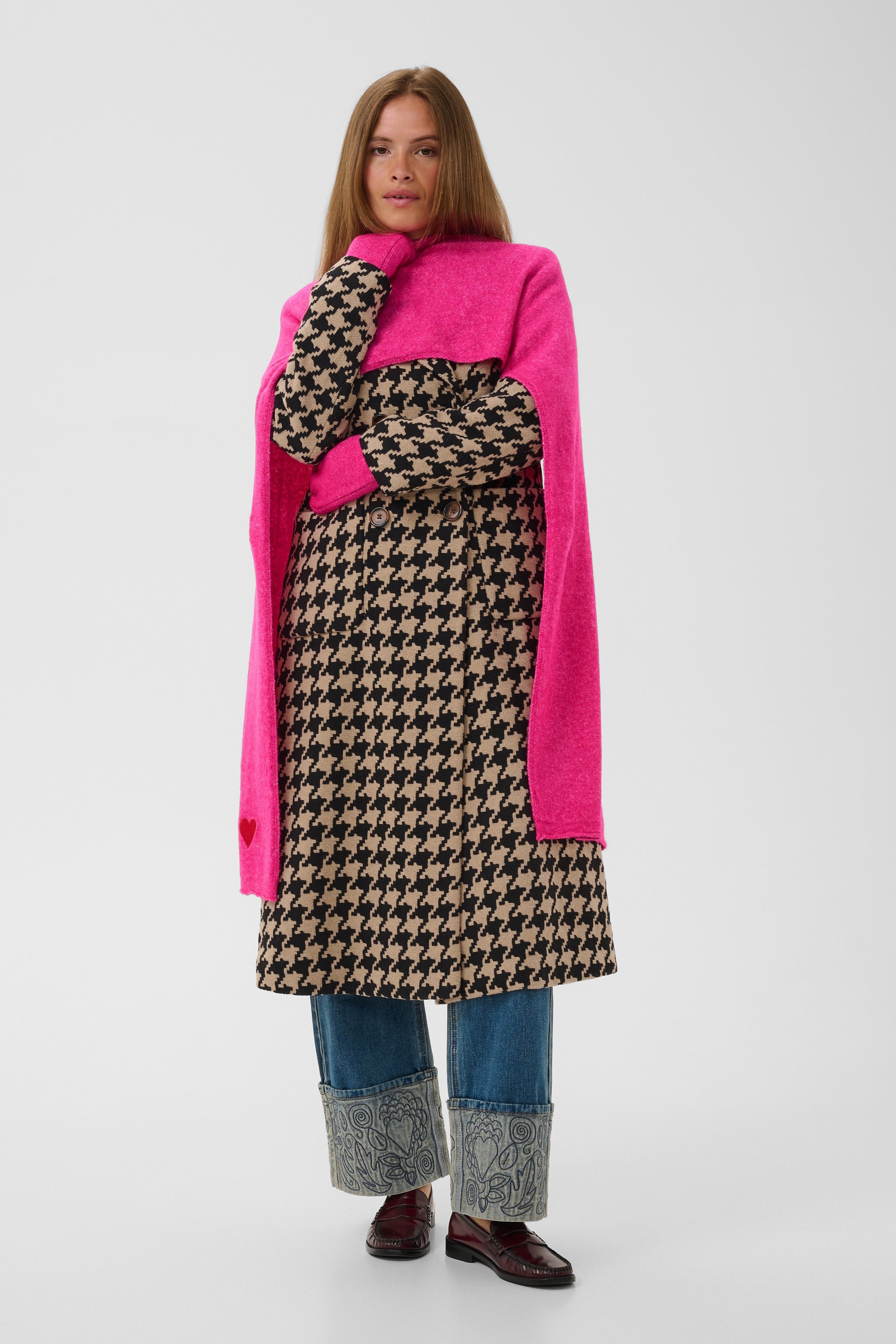 Charlot Scarf in Fandango Pink Melange