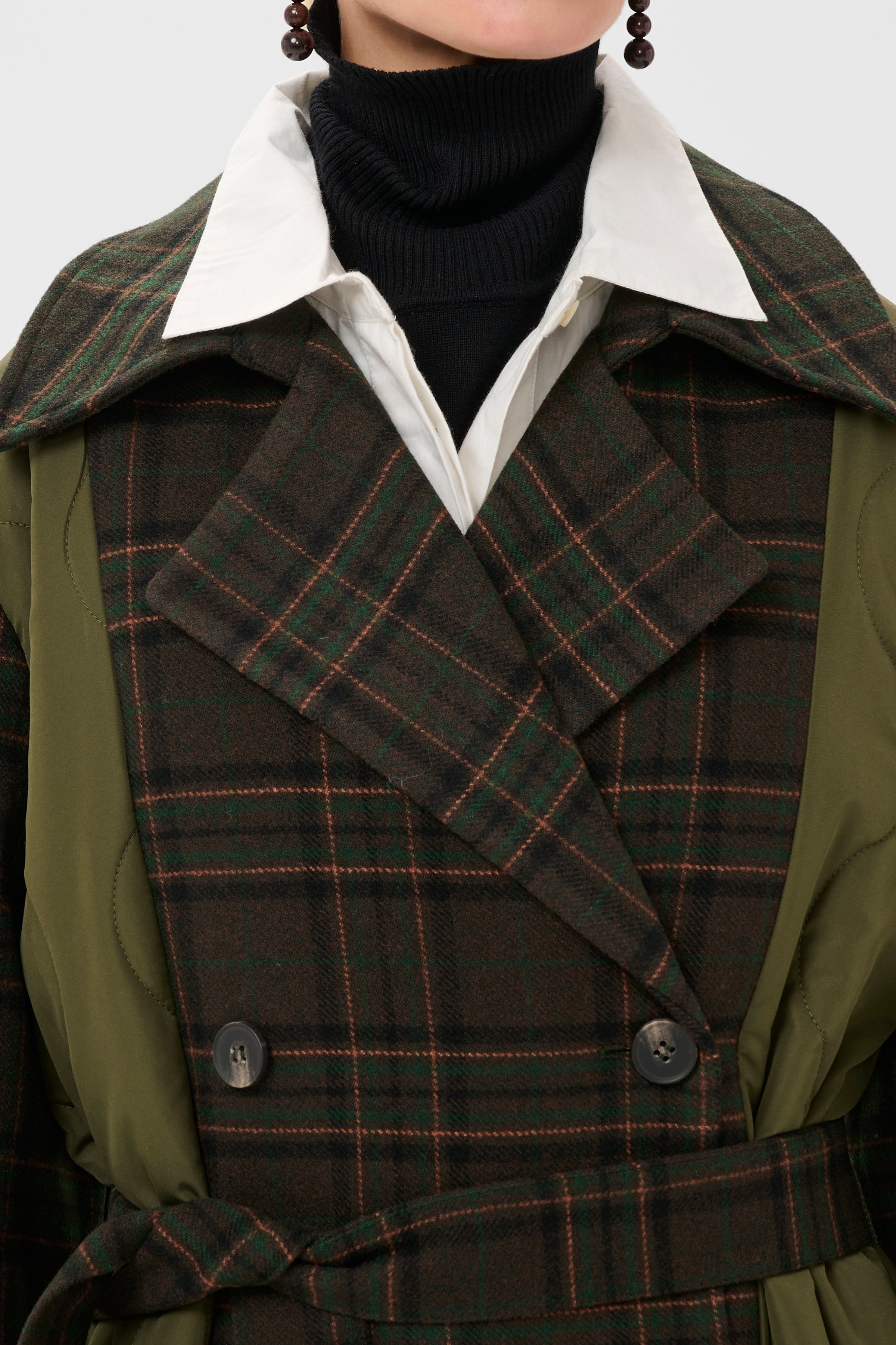 Parla Coat in Olive Night