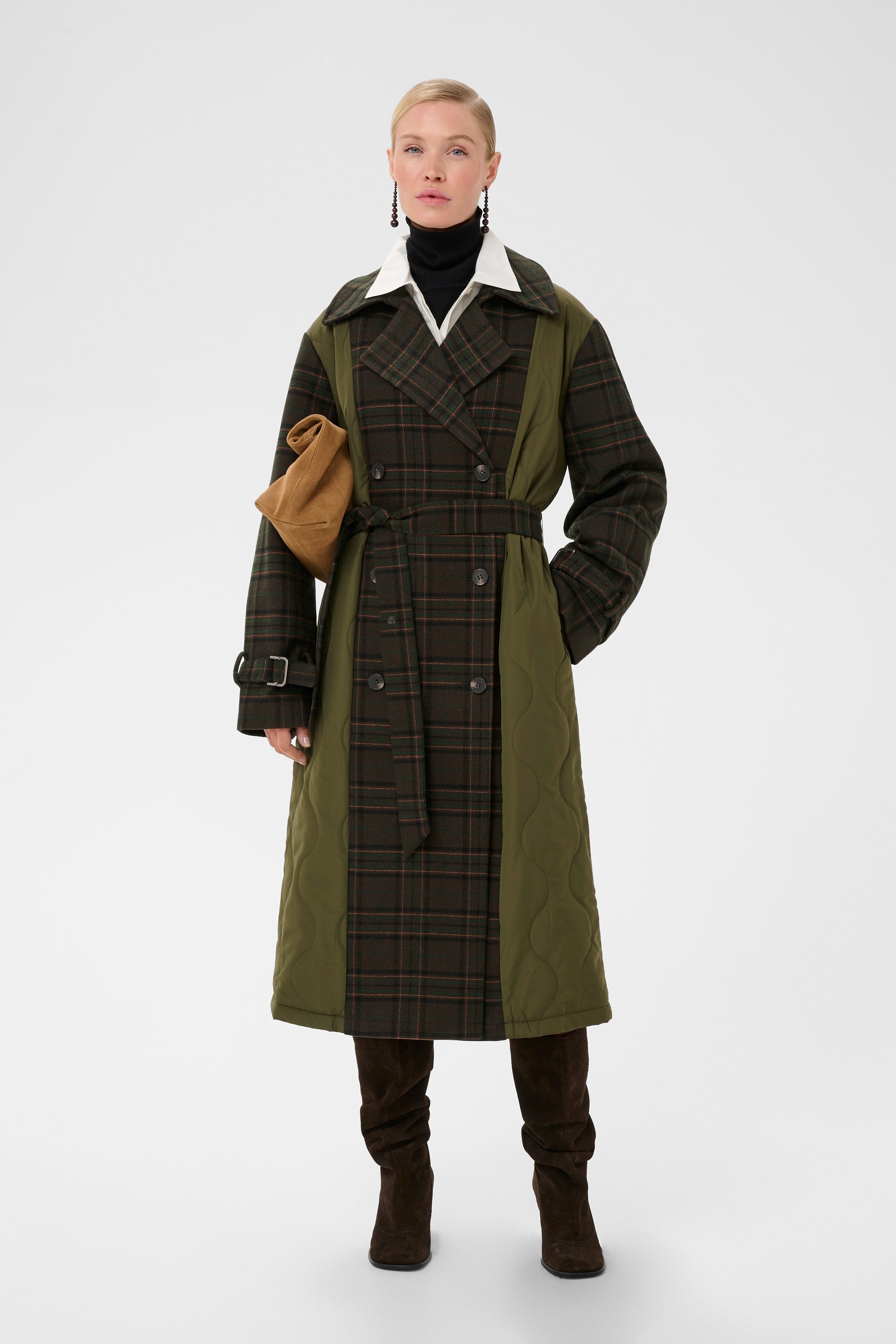 Parla Coat in Olive Night
