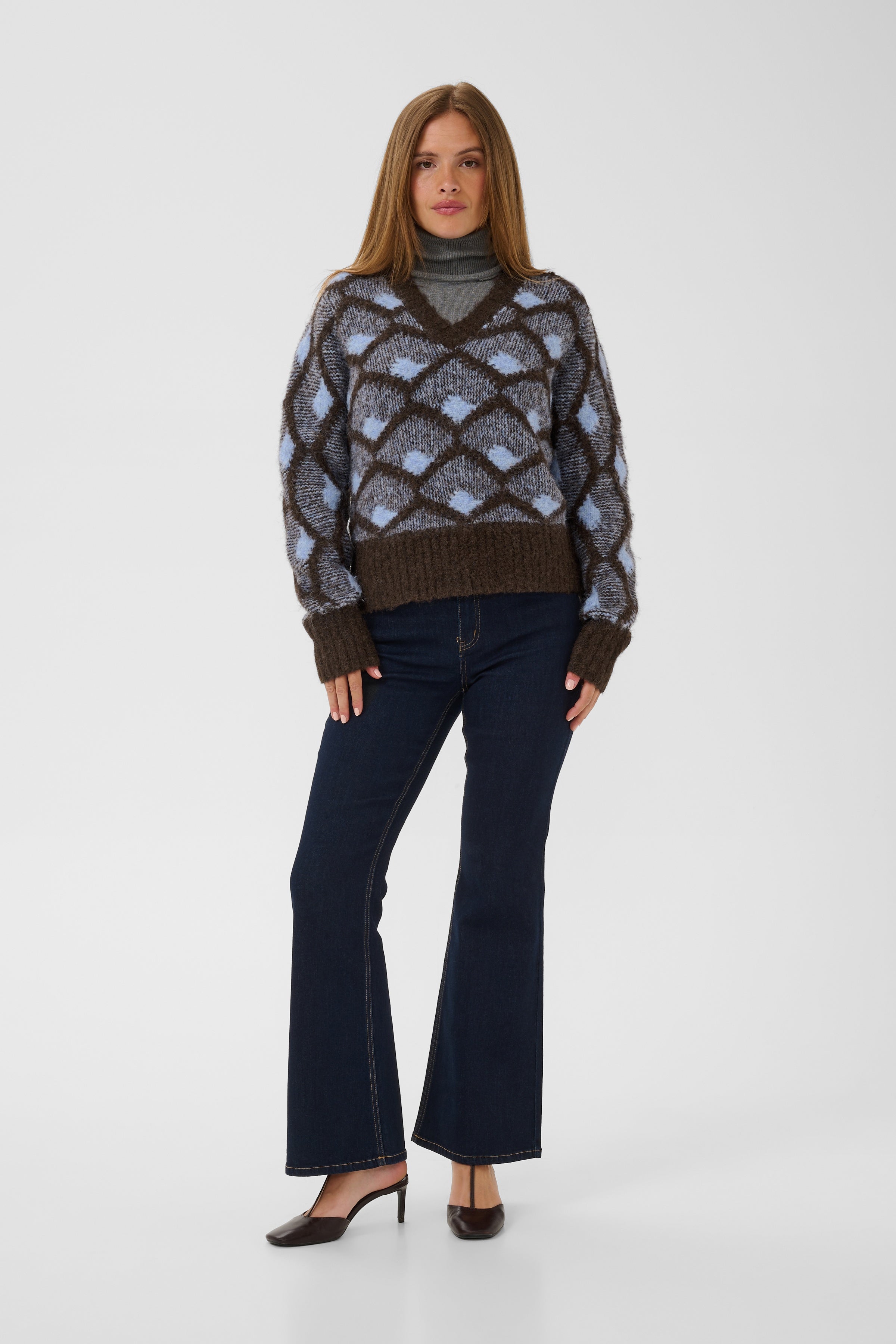 Gilan Pullover in Brown/Blue