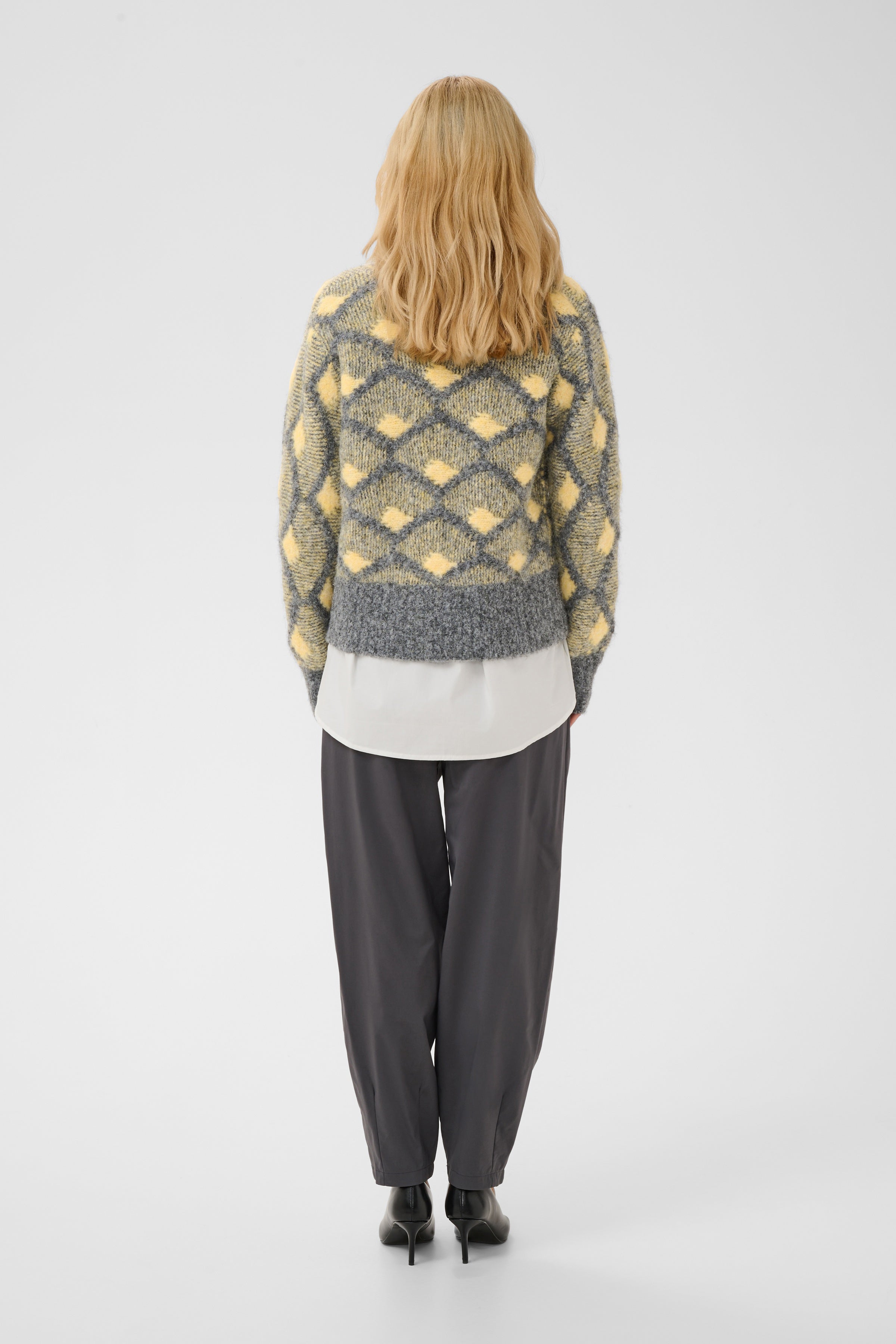 Gilan Pullover in Grey/Yellow