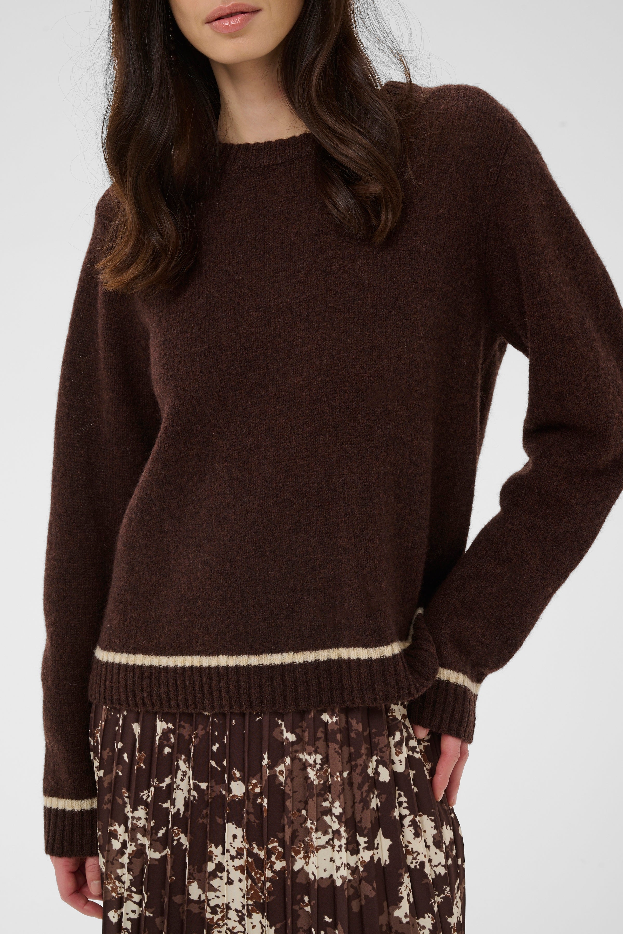 Nova Katrina Cardigan in Coffee Bean Melange