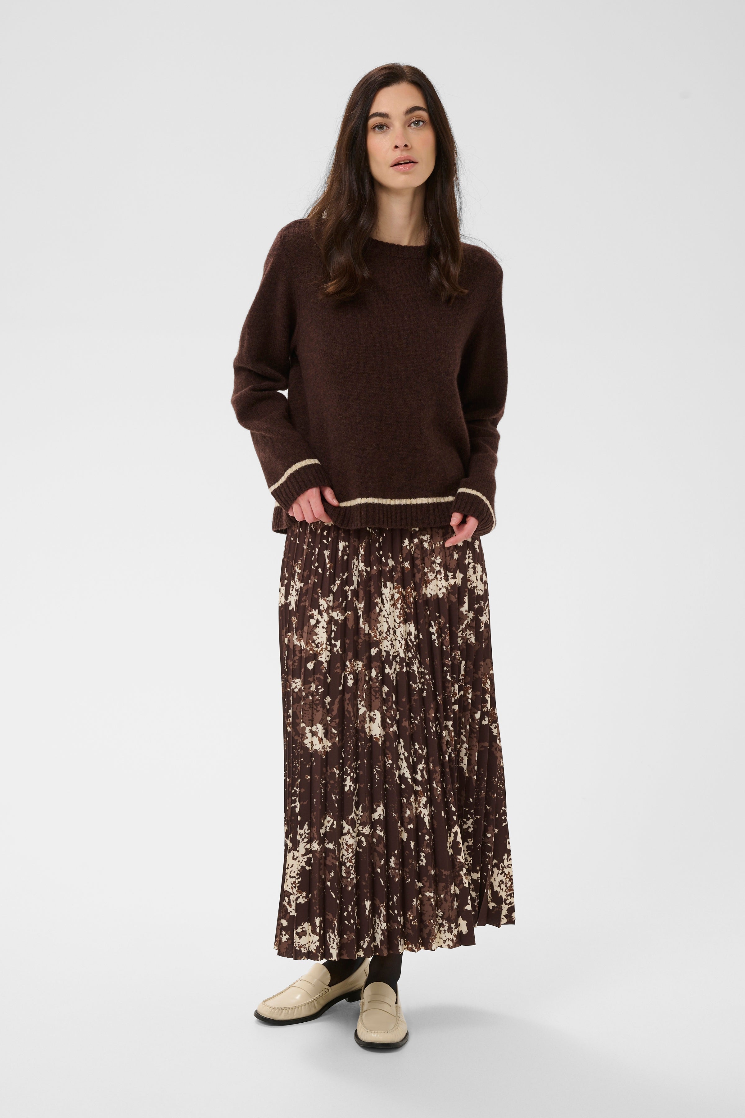 Nova Katrina Cardigan in Coffee Bean Melange