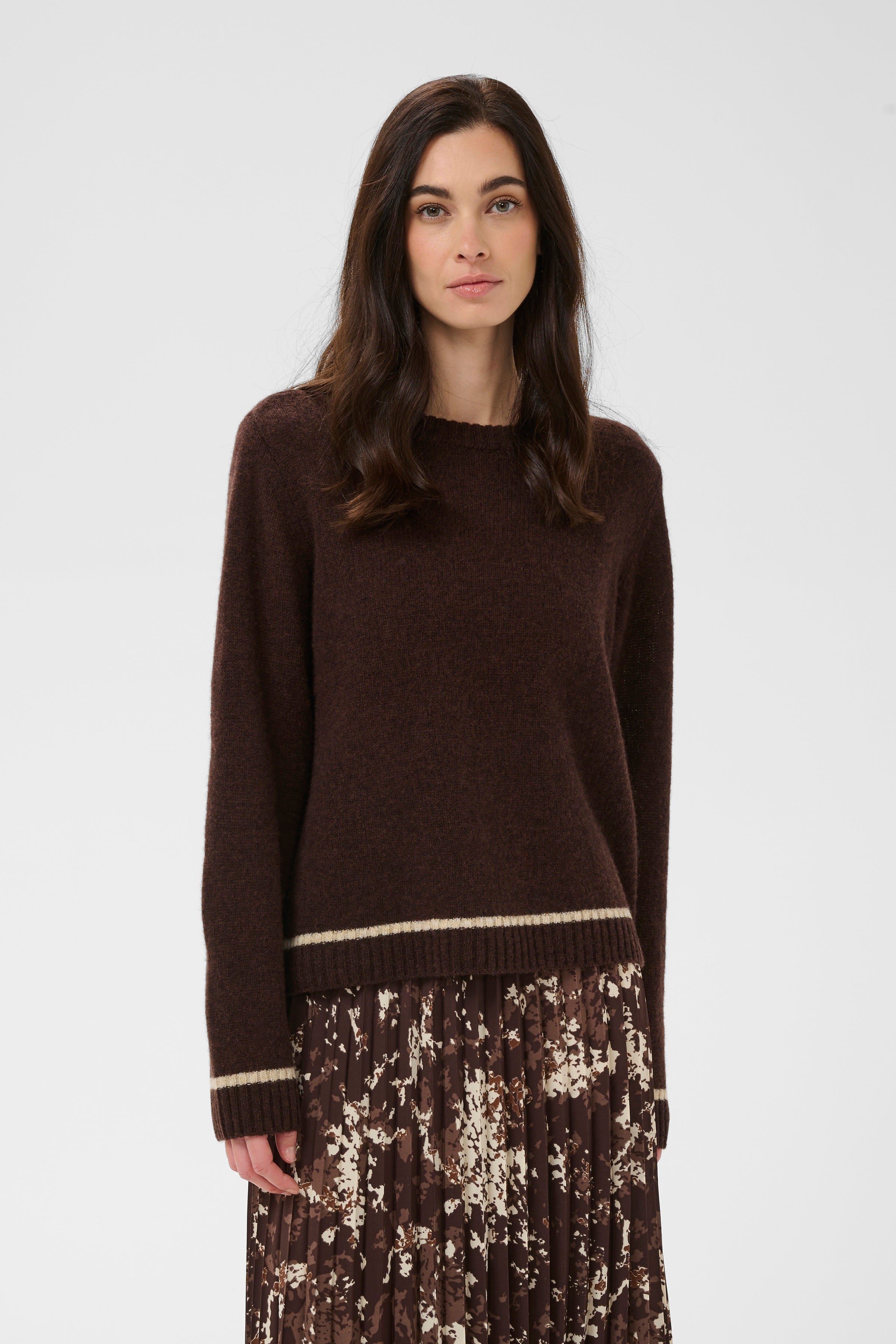 Nova Katrina Cardigan in Coffee Bean Melange