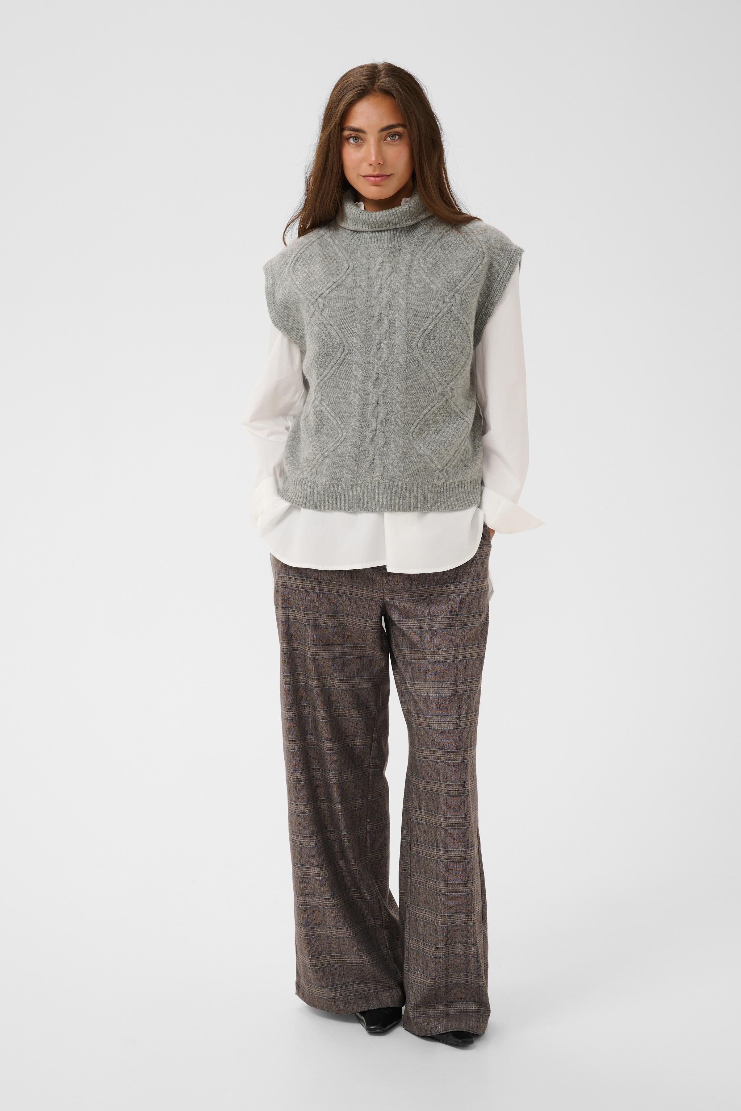 Monia SL Pullover in Mid Grey Melange