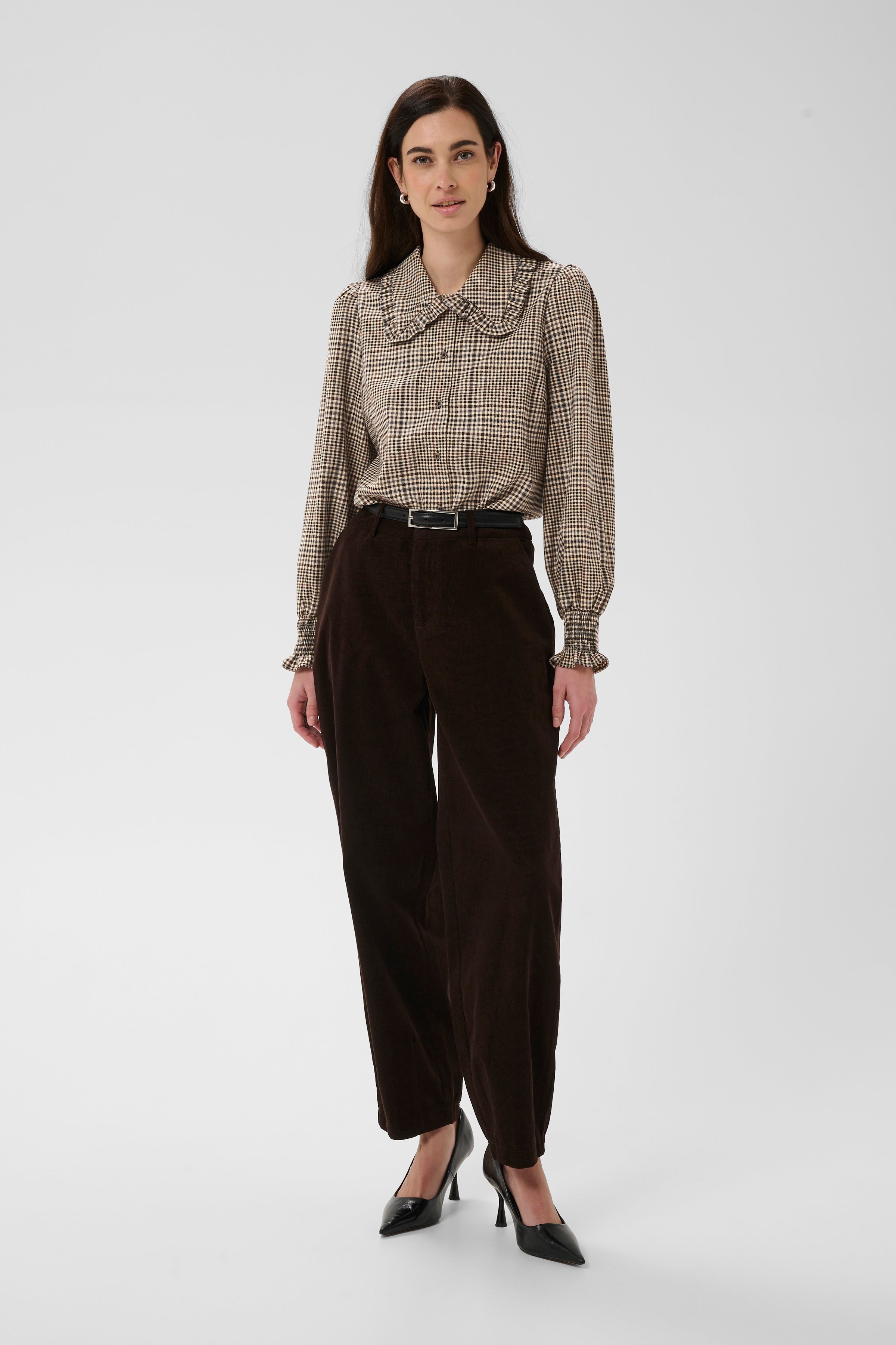 Birsen Shirt in Black Check