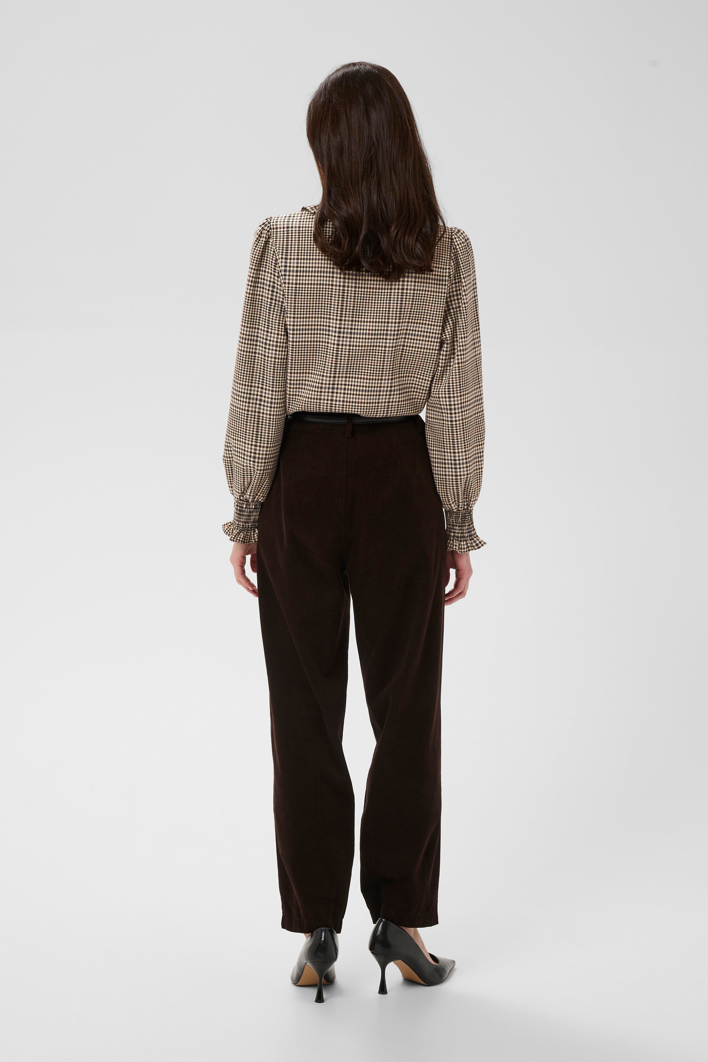 Birsen Shirt in Black Check