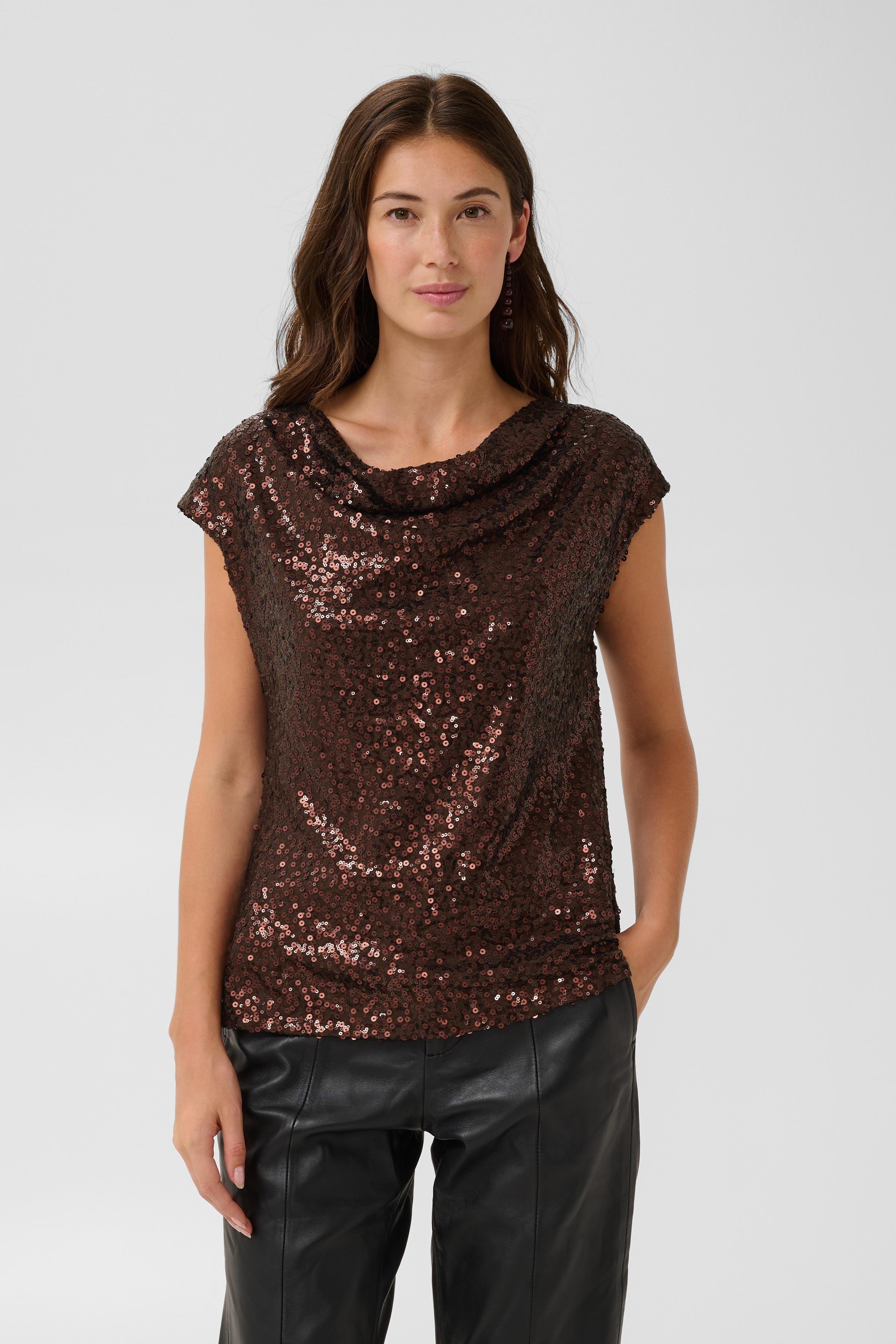 Nynna Top in Coffee Bean