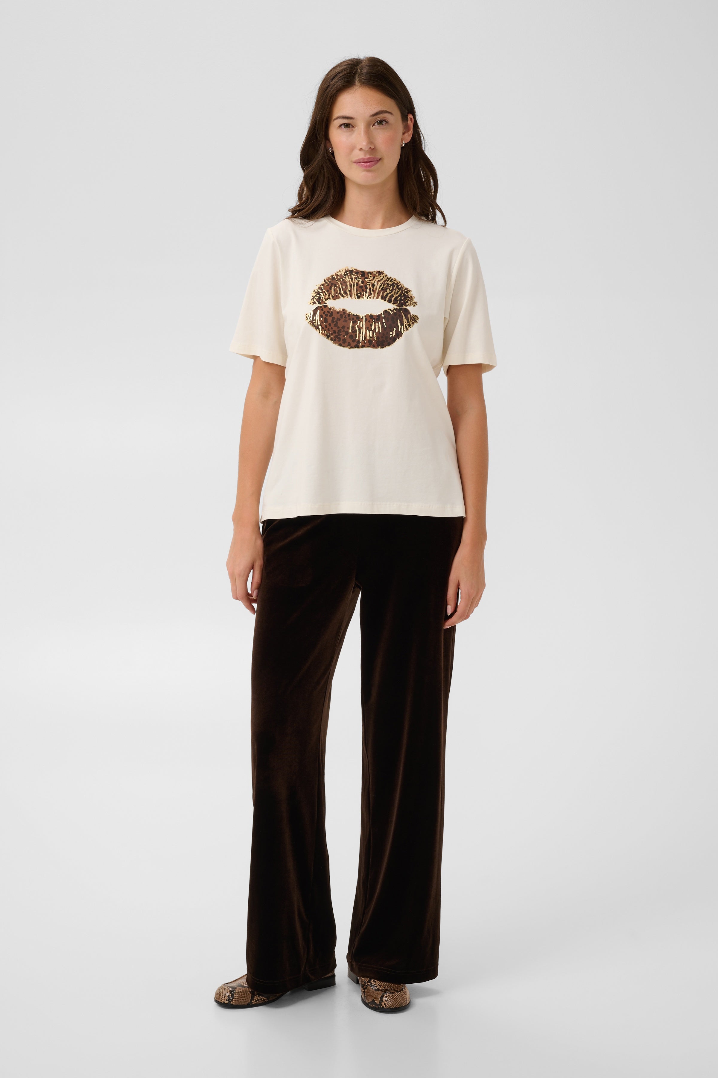 Musa Gith T-Shirt in Gardenia Leopard