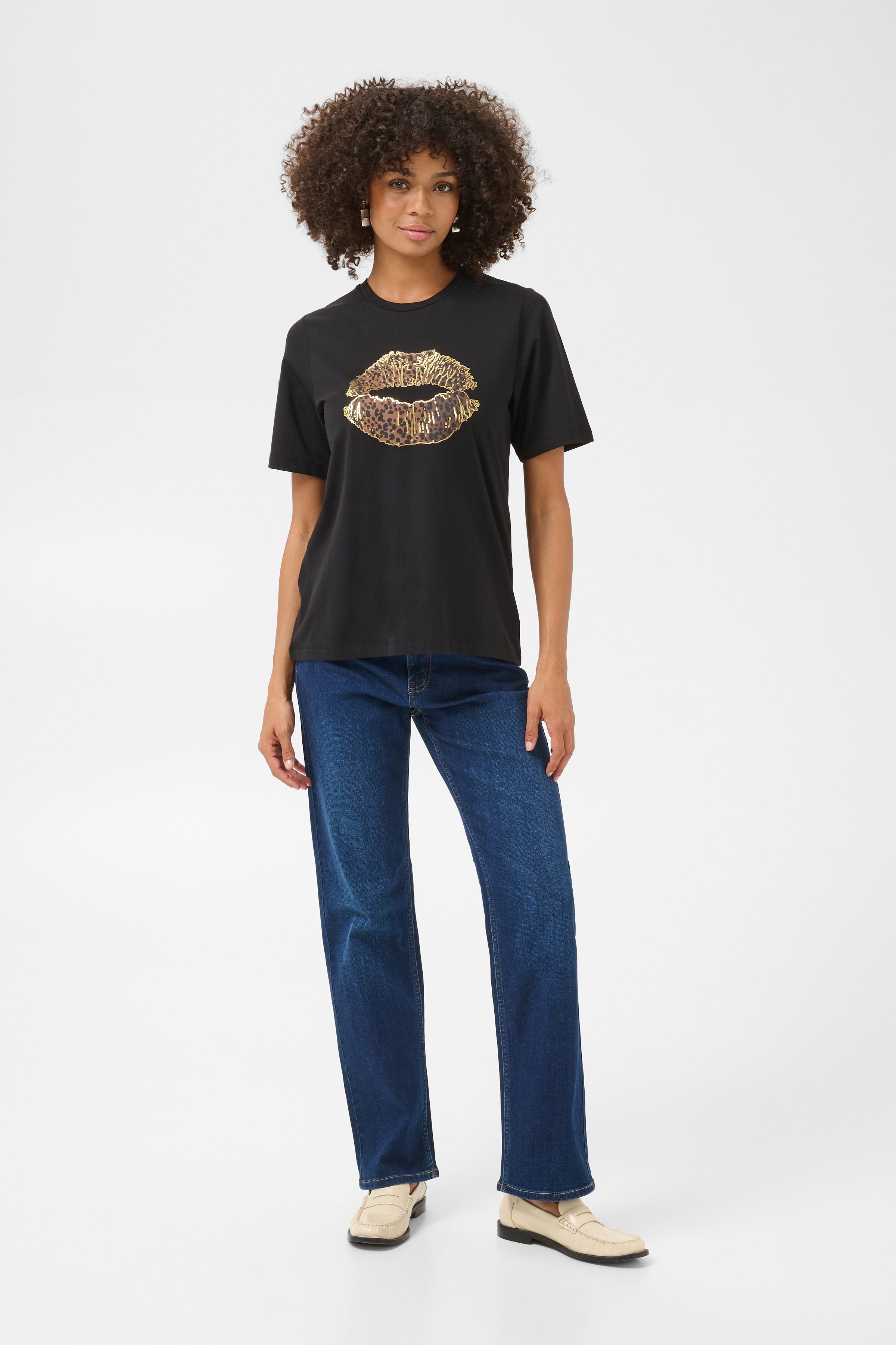 Musa Gith T-Shirt in Black Leopard