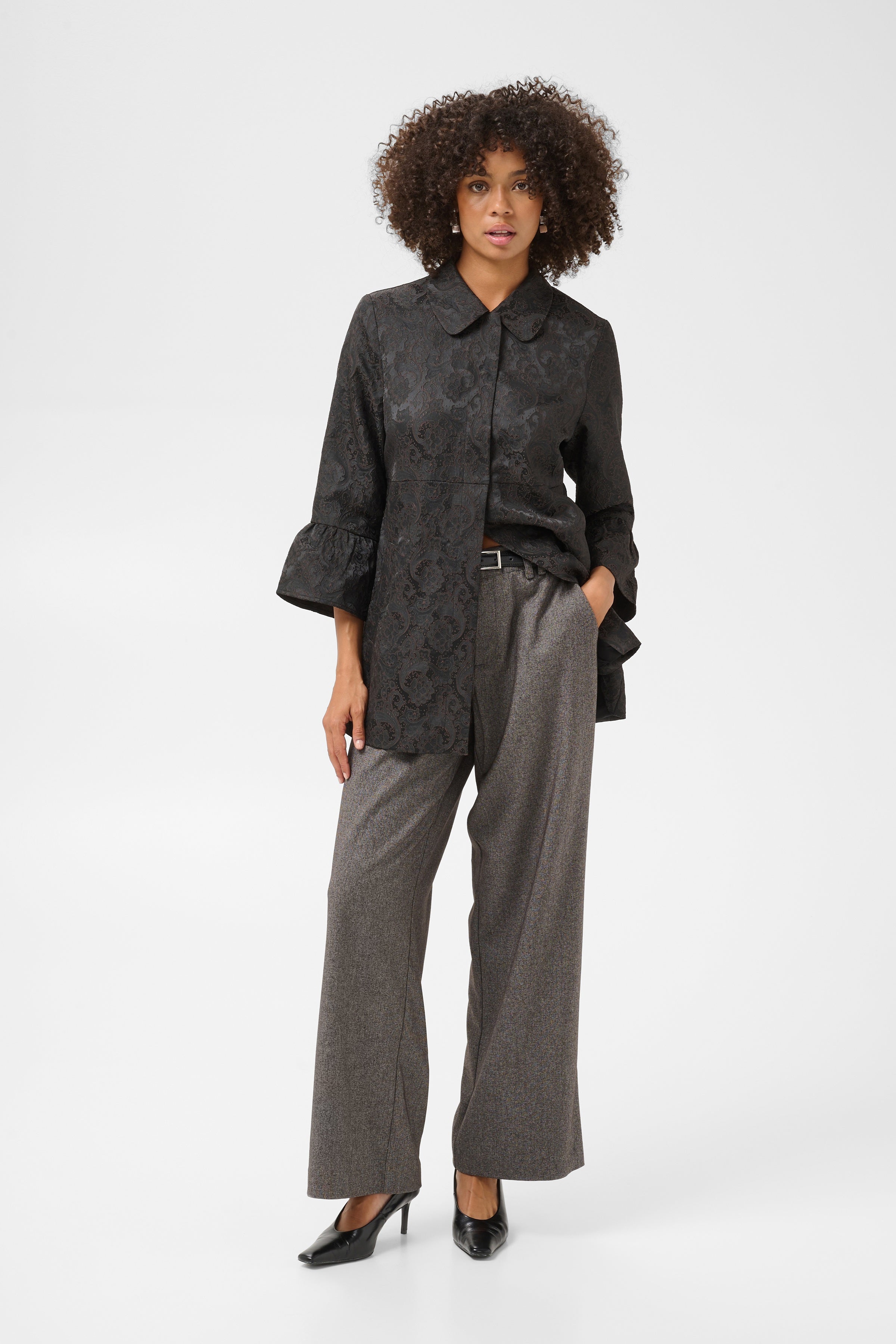 Gilana Jacket in Black/Brown