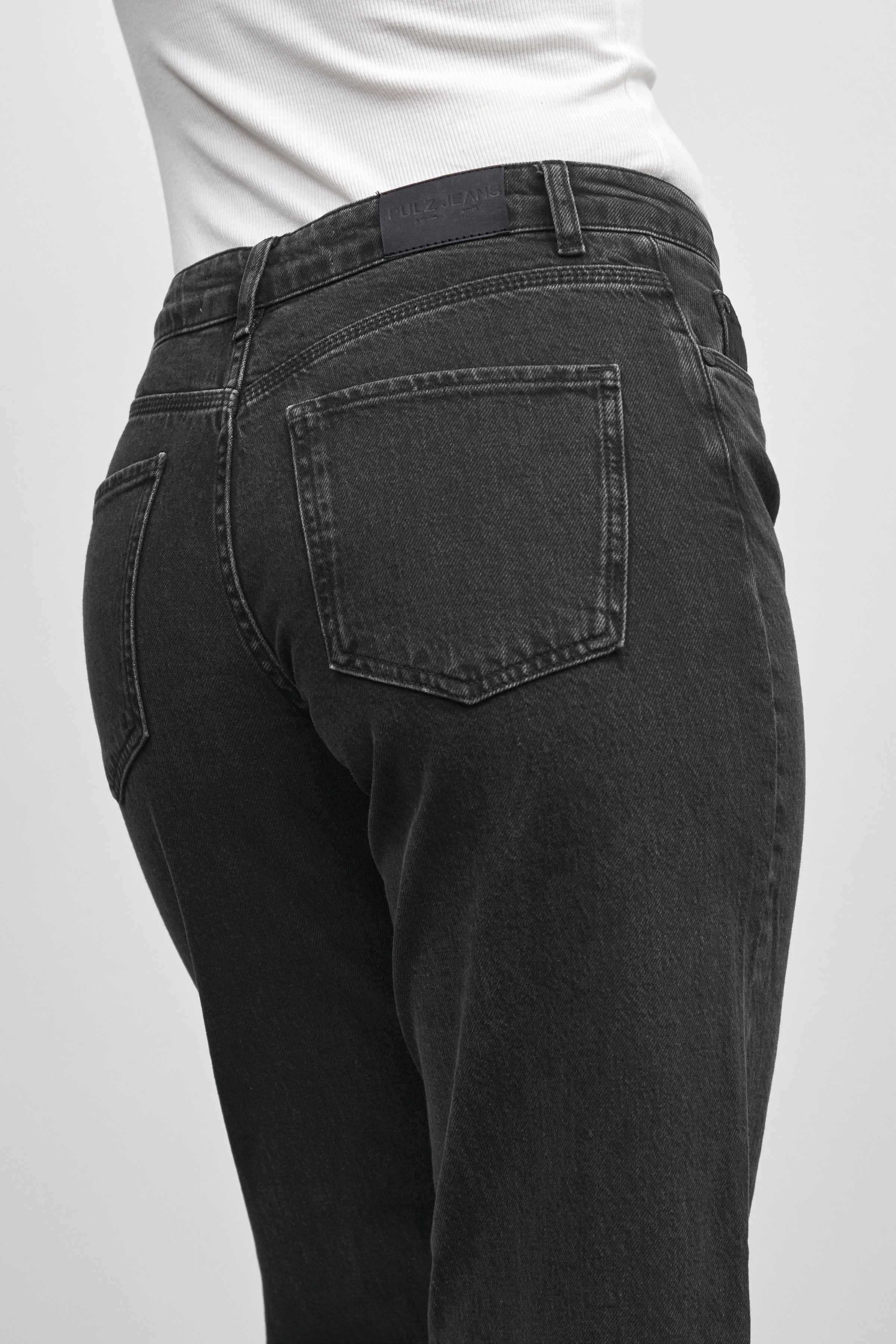 Vega Wide Leg Jean in Black Denim