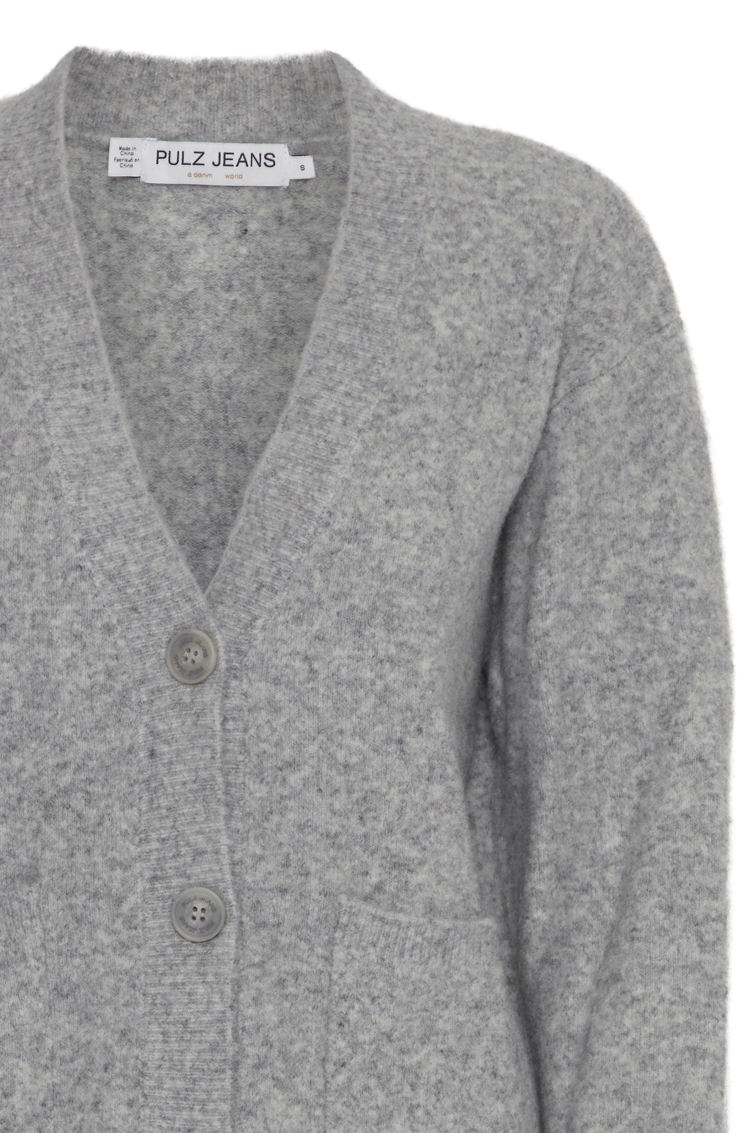 Astra Short Cardigan in Light Grey