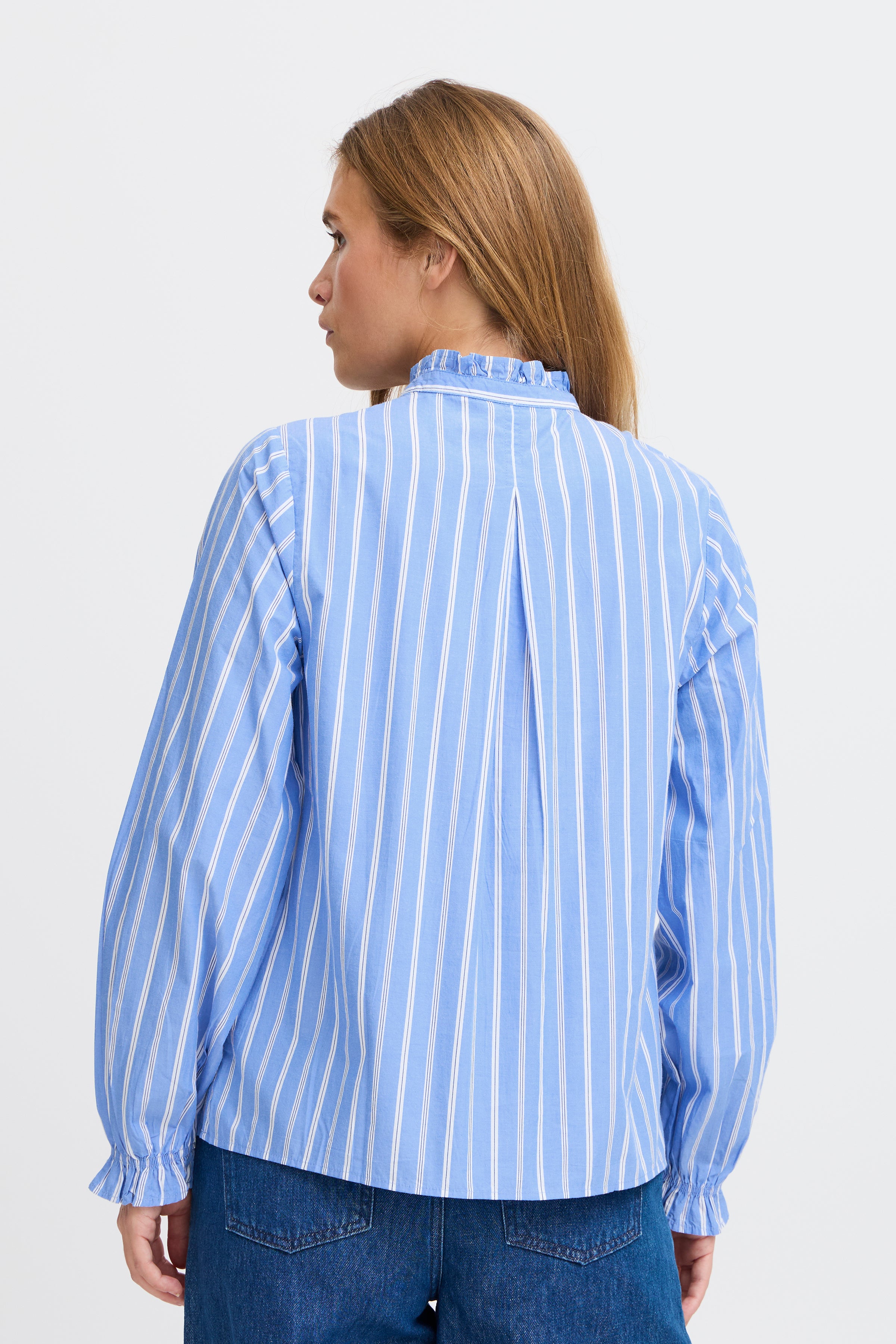 Maiken Blouse in Marina Blue Stripe