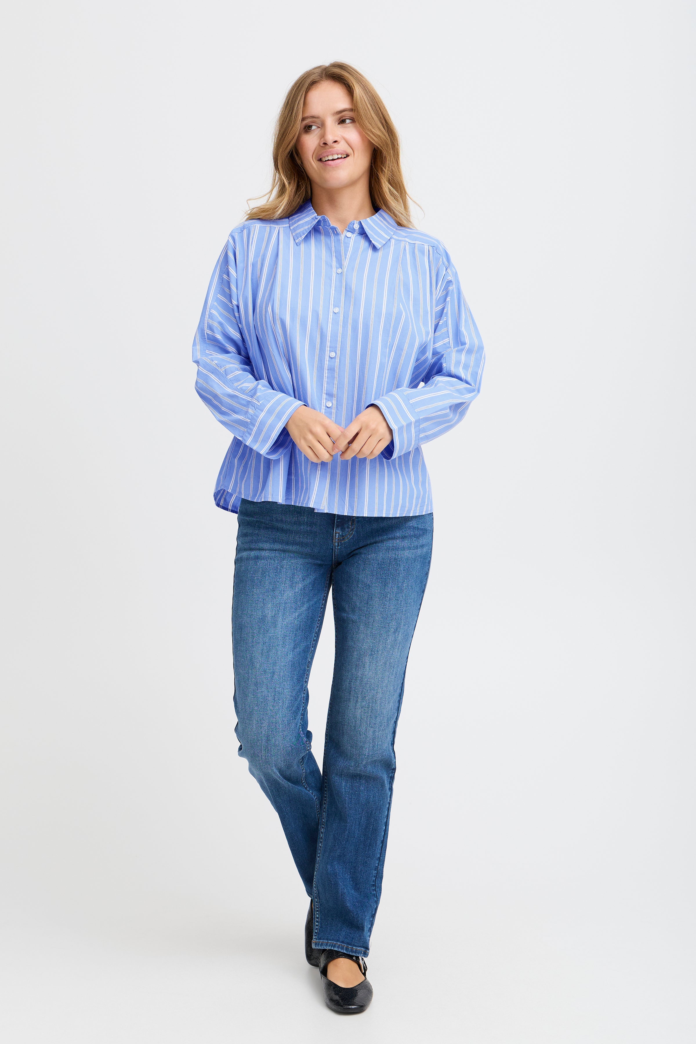 Maiken Shirt in Marina Blue Stripe