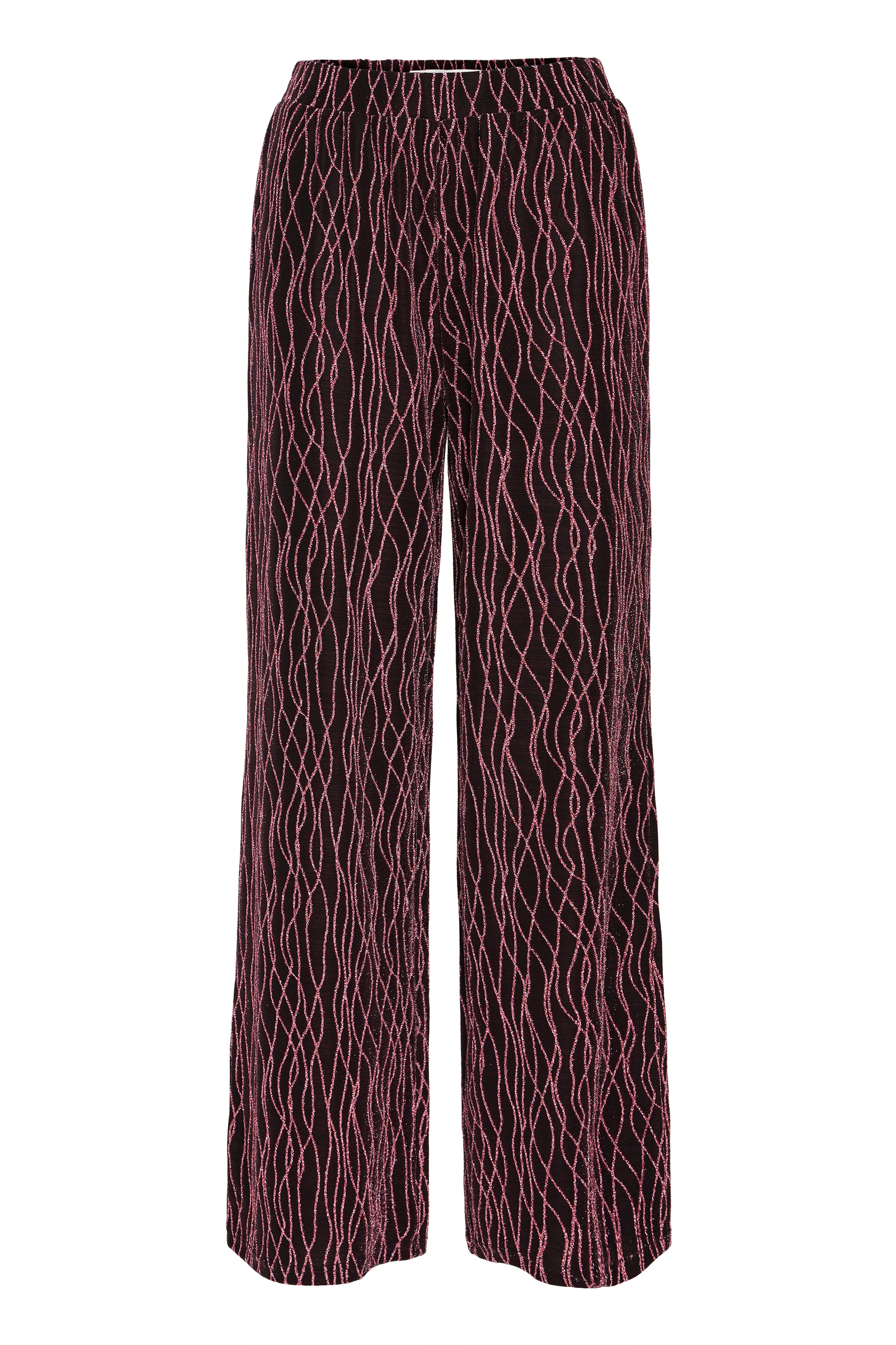Thea Pant in Dark Rose Lurex Glitter