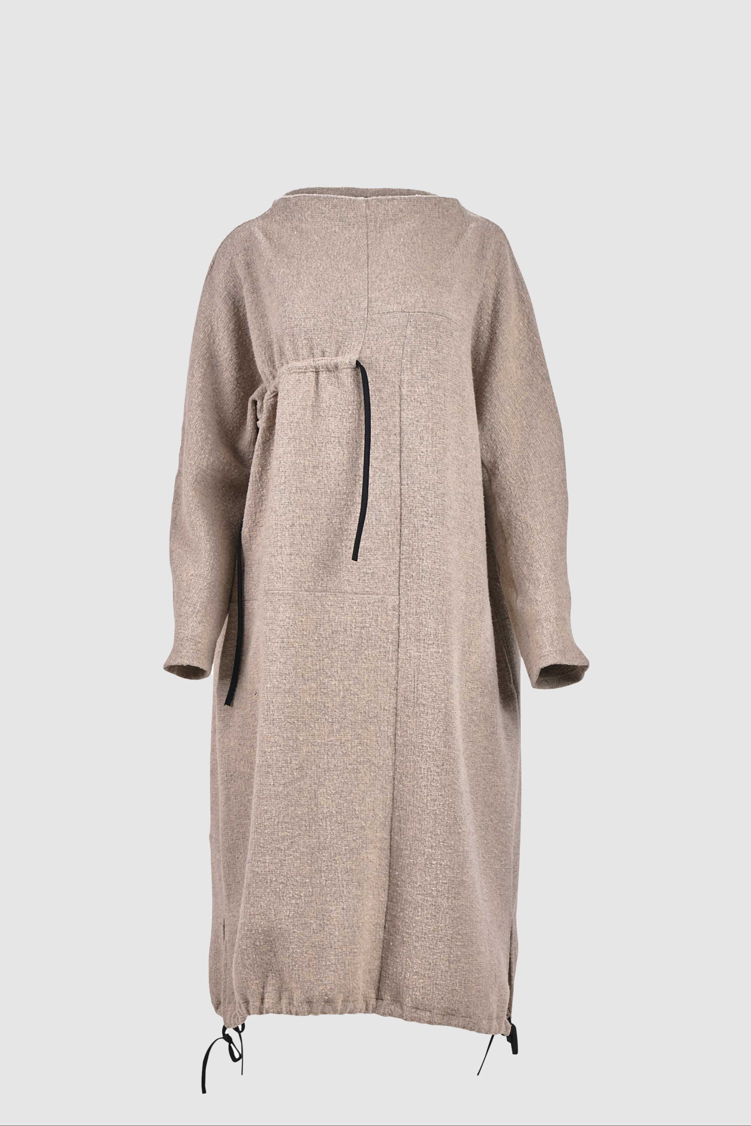 Crincle Dress in Sand
