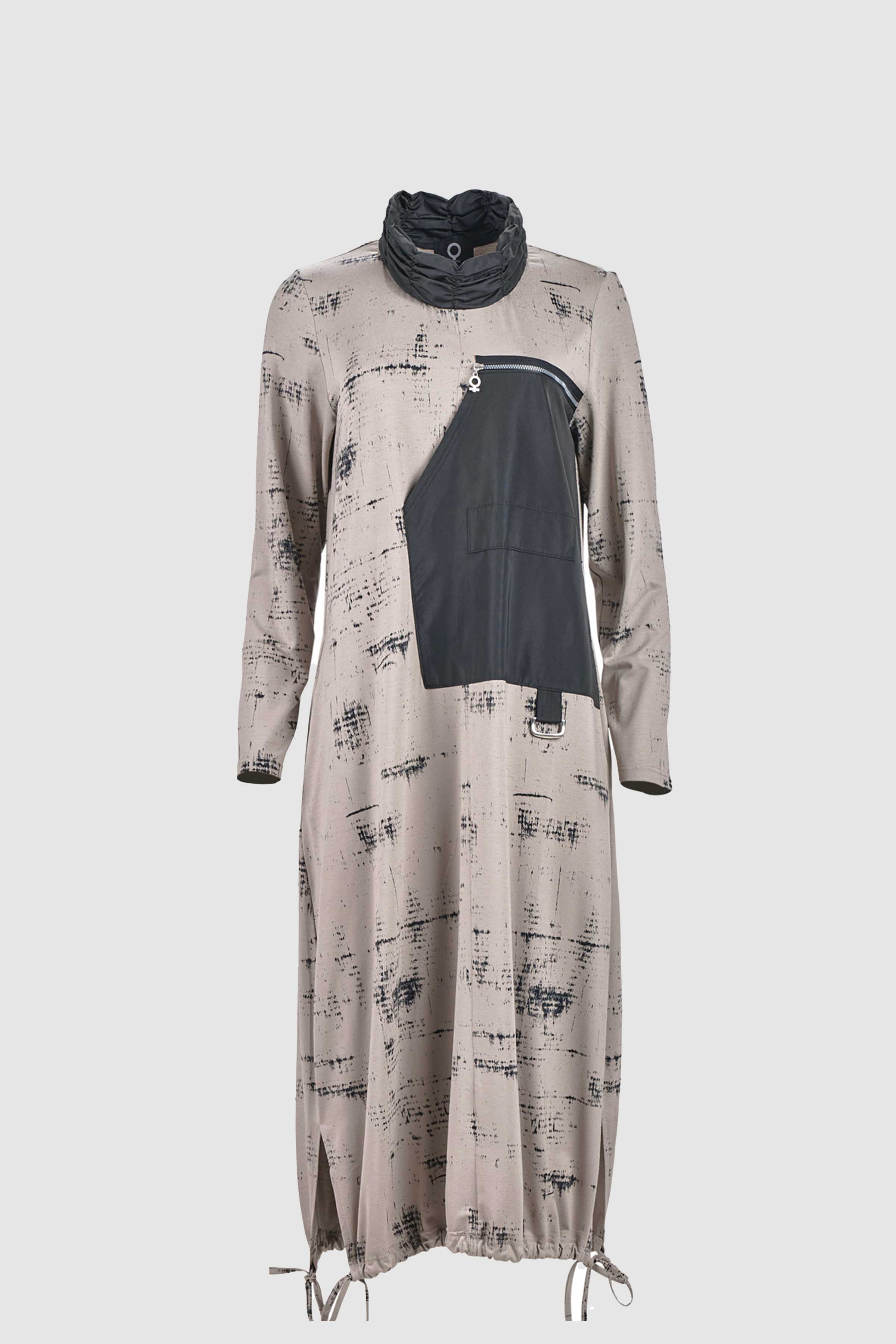 Print Dress in Sand