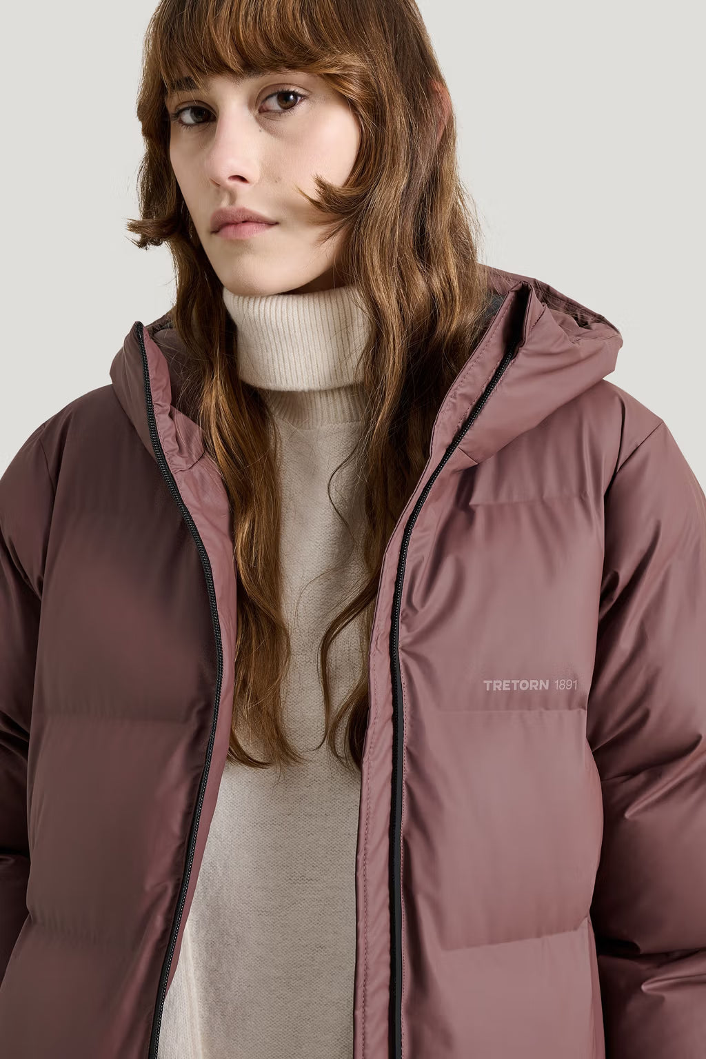 Jade Puffercoat in French Roast