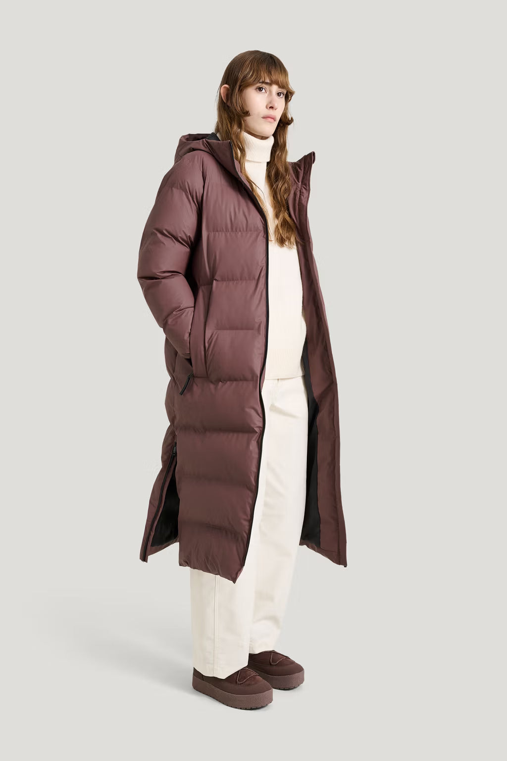 Jade Puffercoat in French Roast