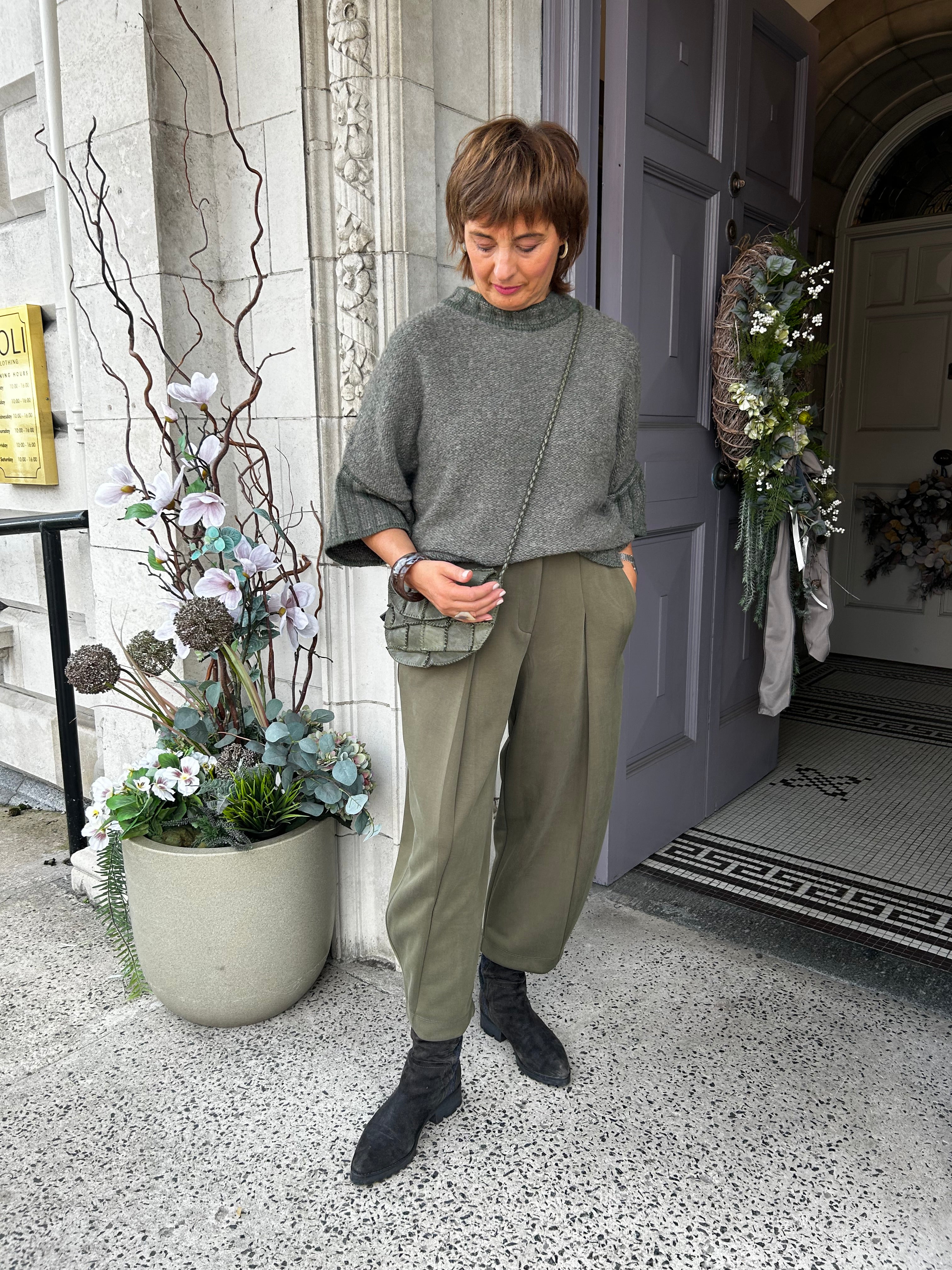 Textured Knit in Olive