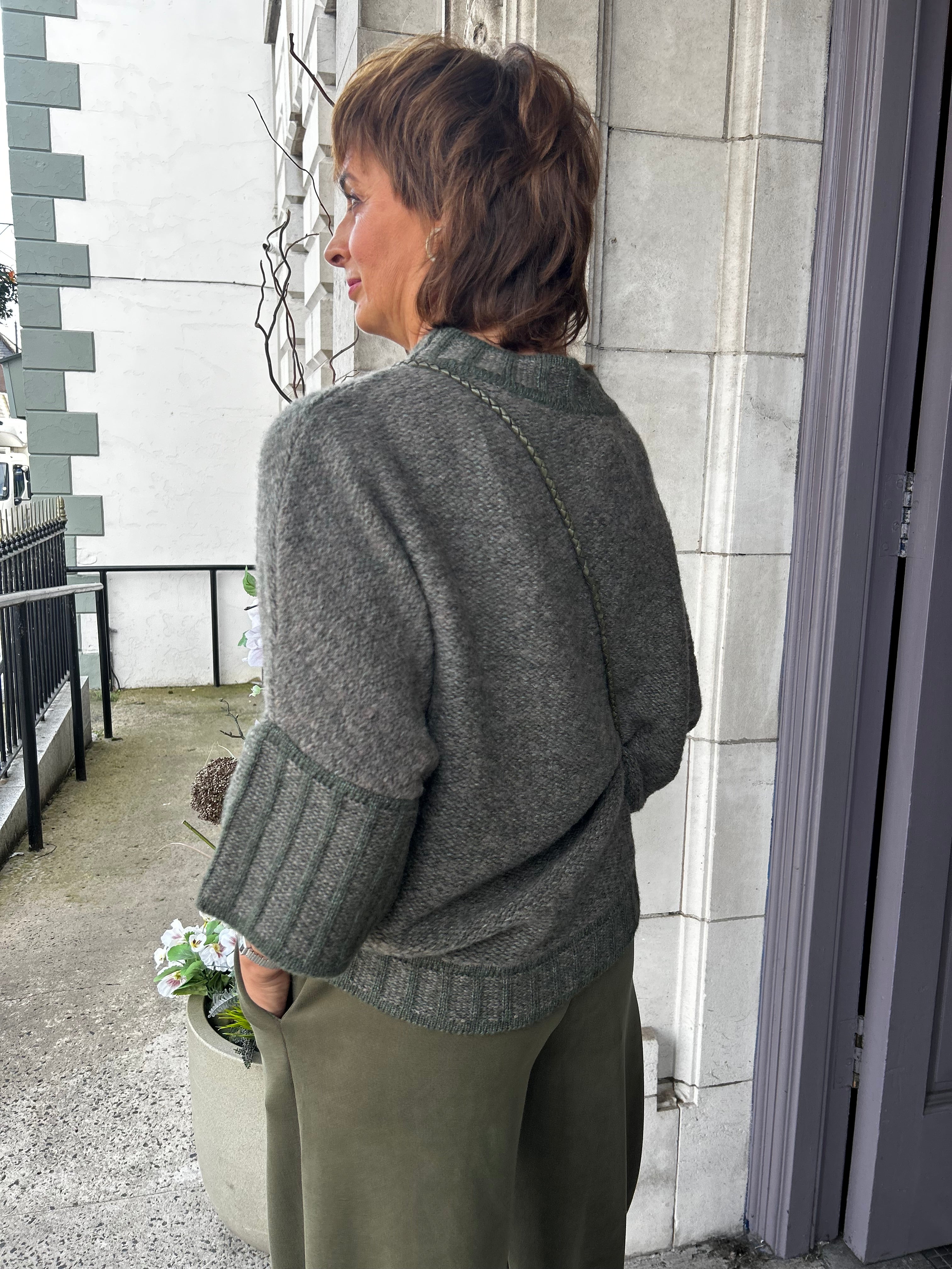 Textured Knit in Olive