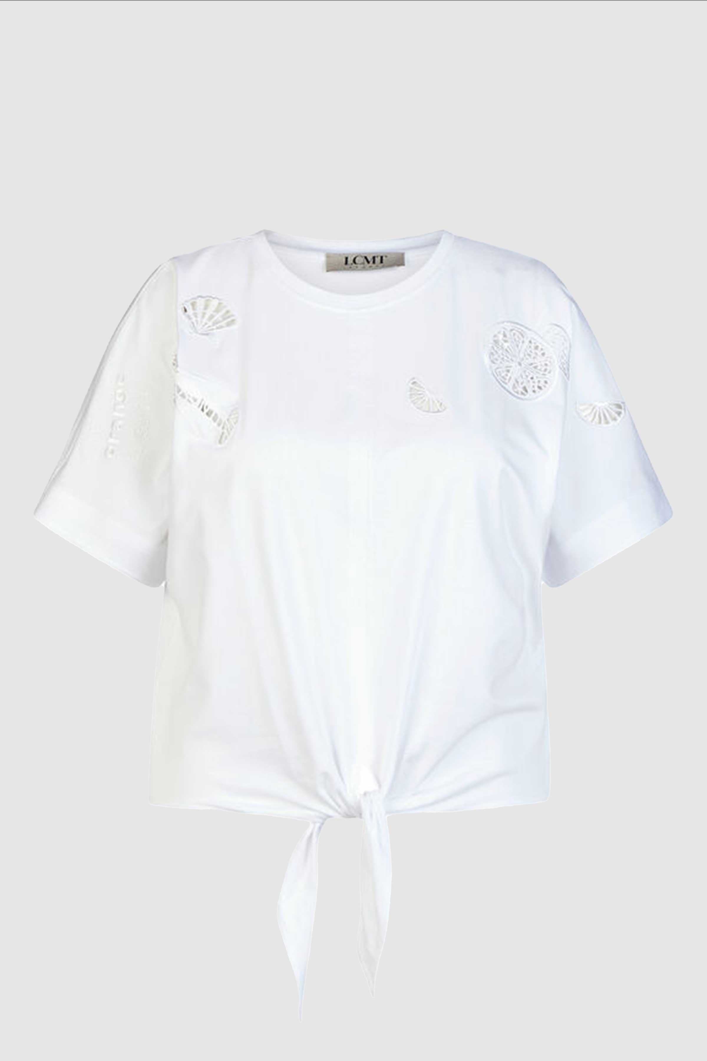 Citrus Tie Tee in White