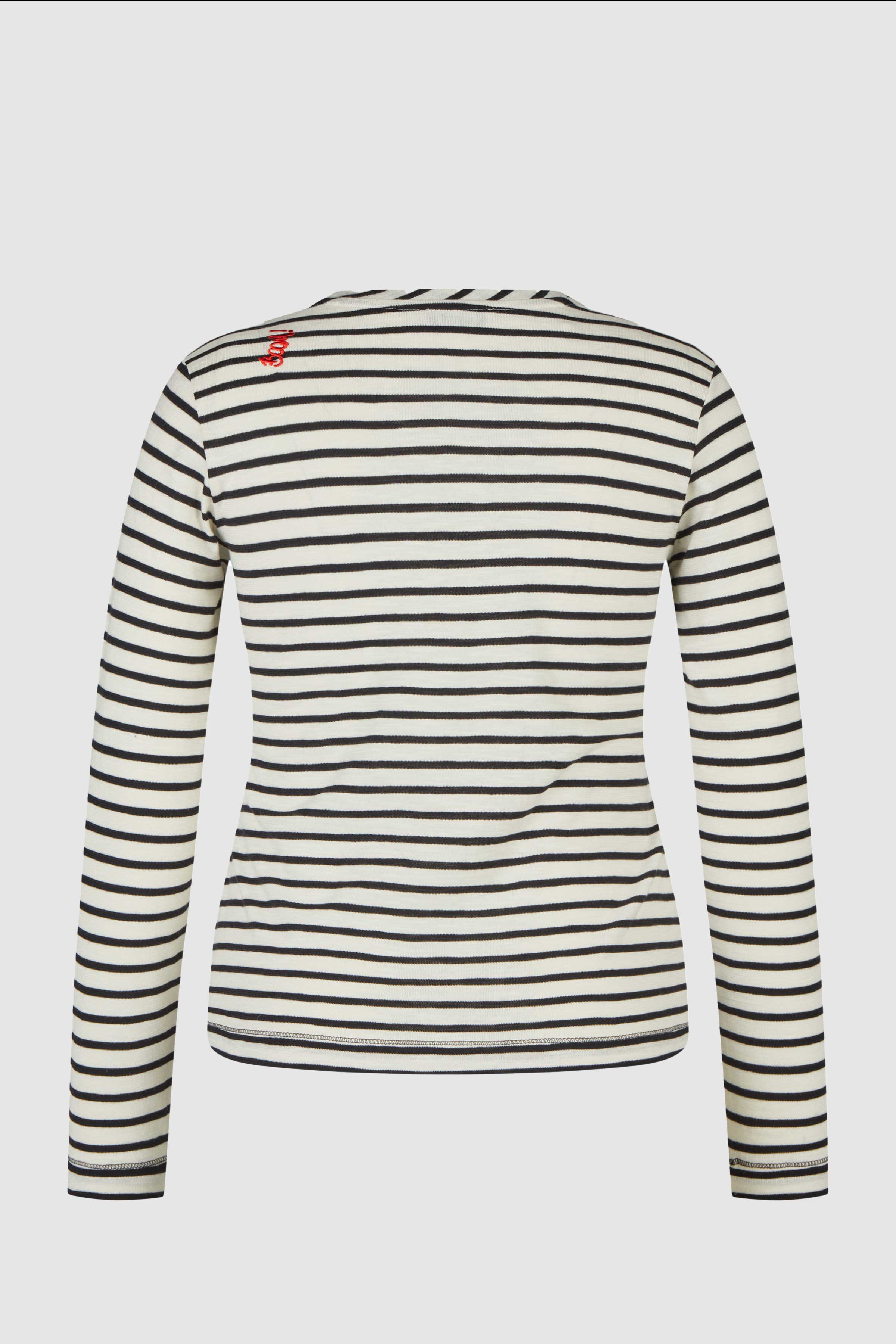 Striped Long Sleeve T-Shirt in Black