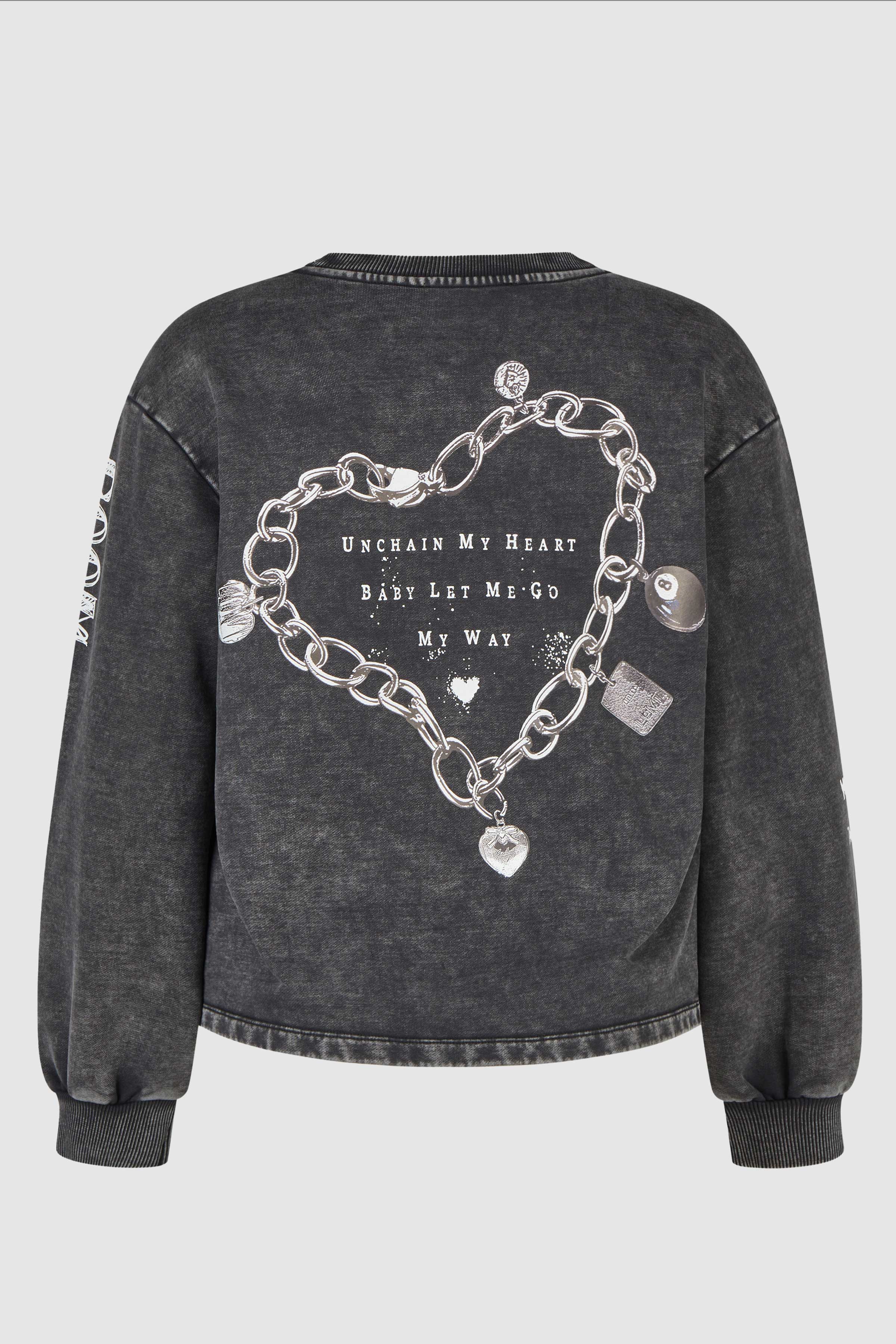 Vintage Wash Graphic Sweatshirt in Platinum