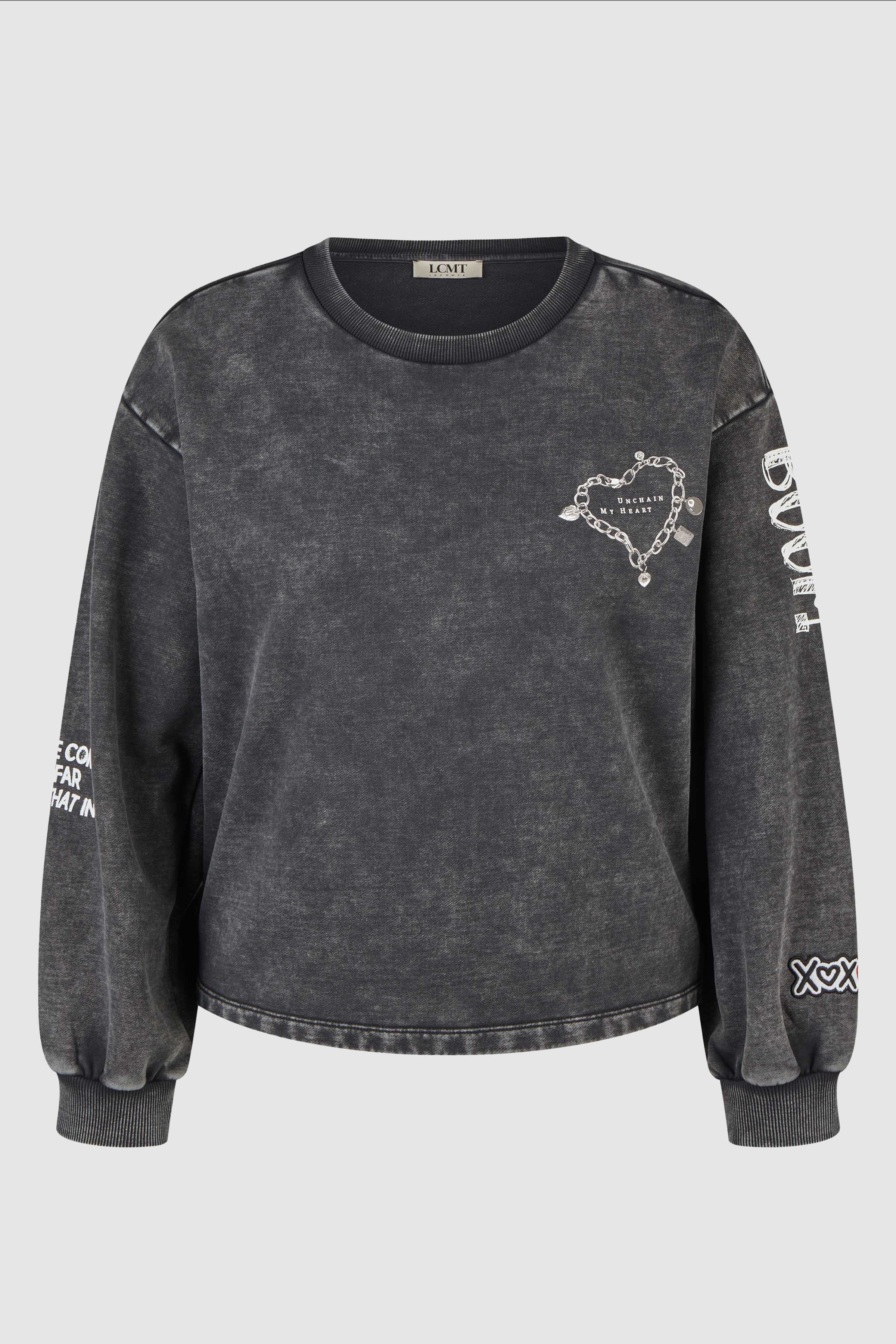 Vintage Wash Graphic Sweatshirt in Platinum
