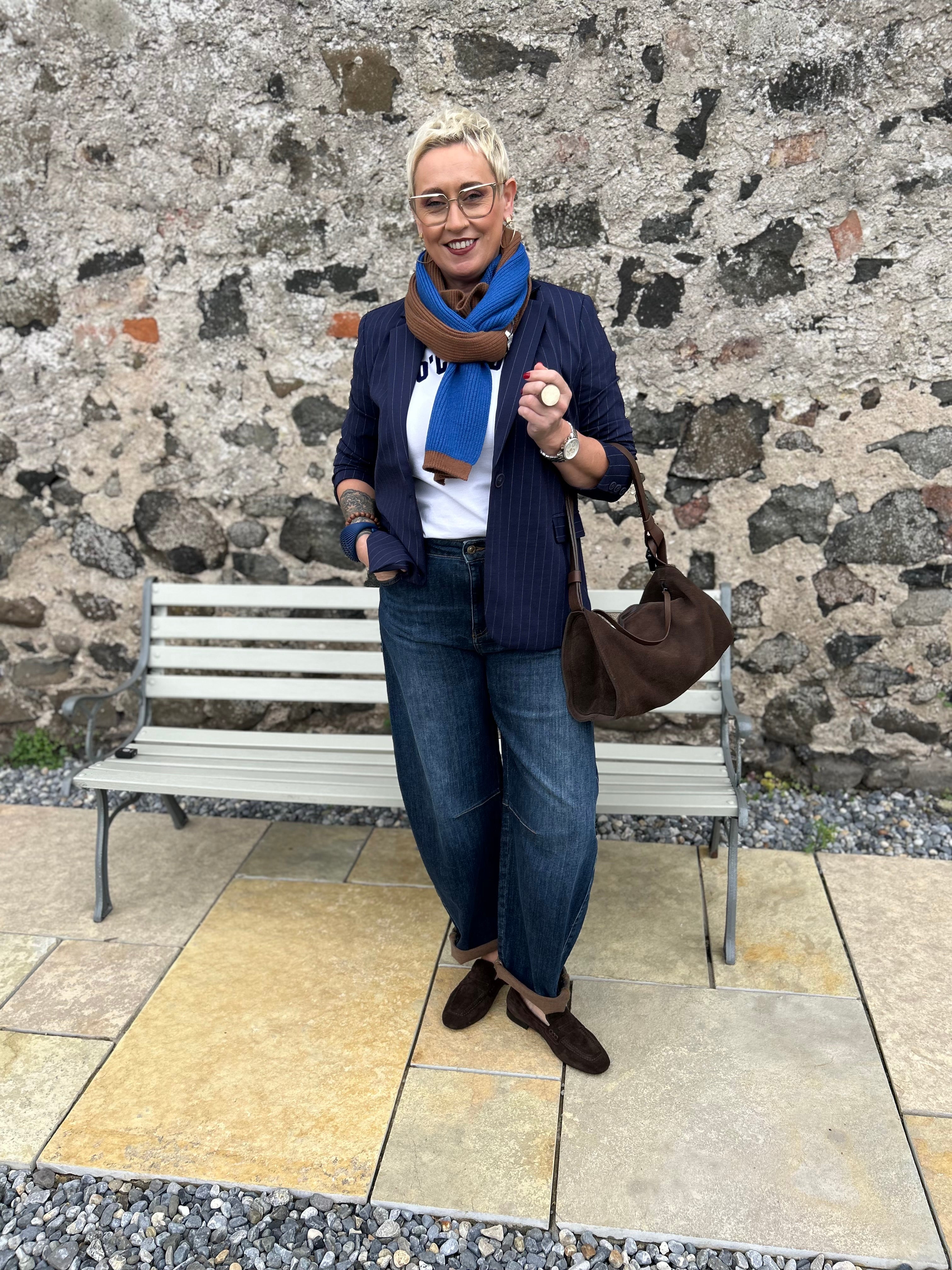 Tira Jeans in Brown-Blue
