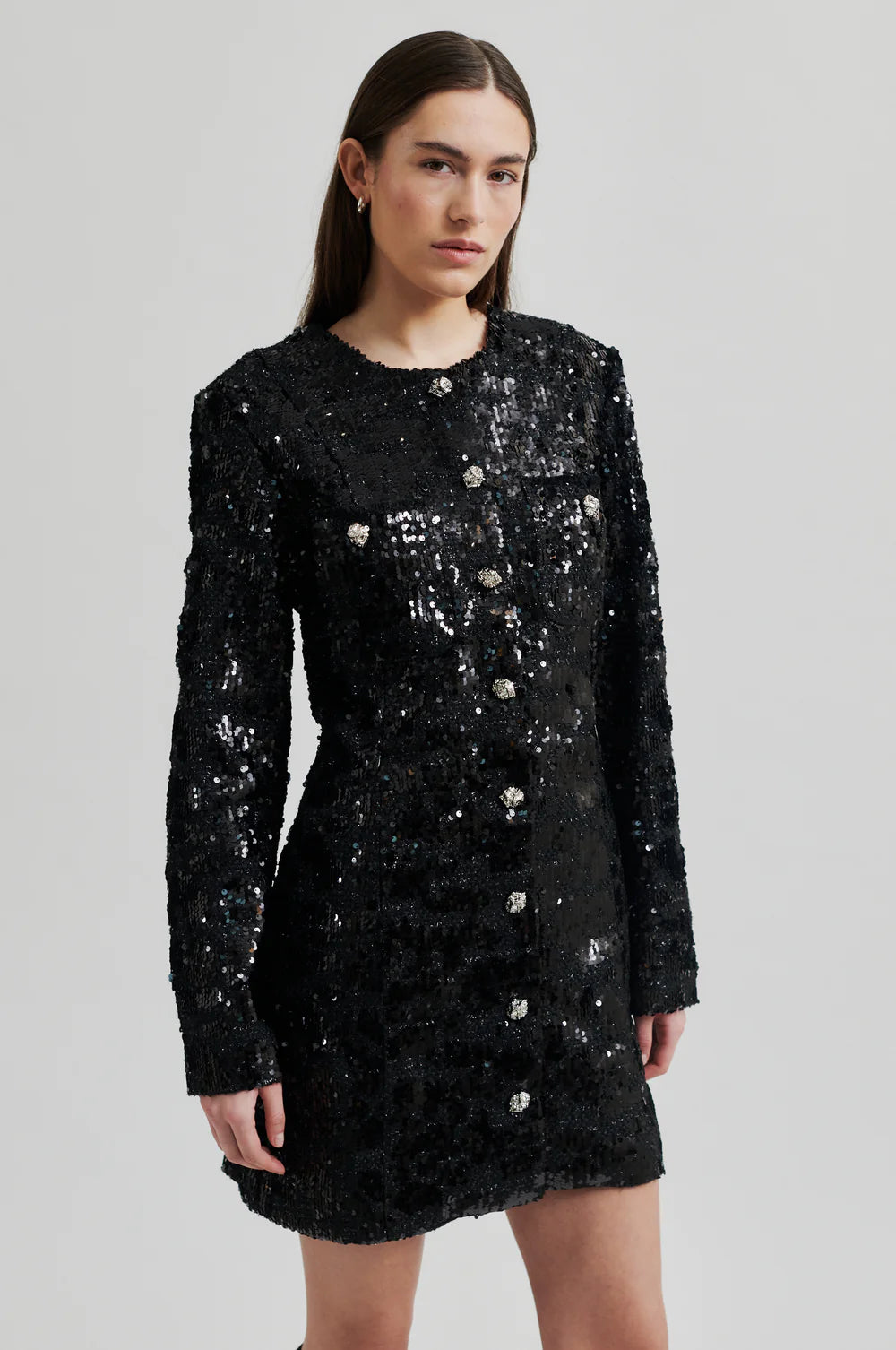 Flakes dress in Black