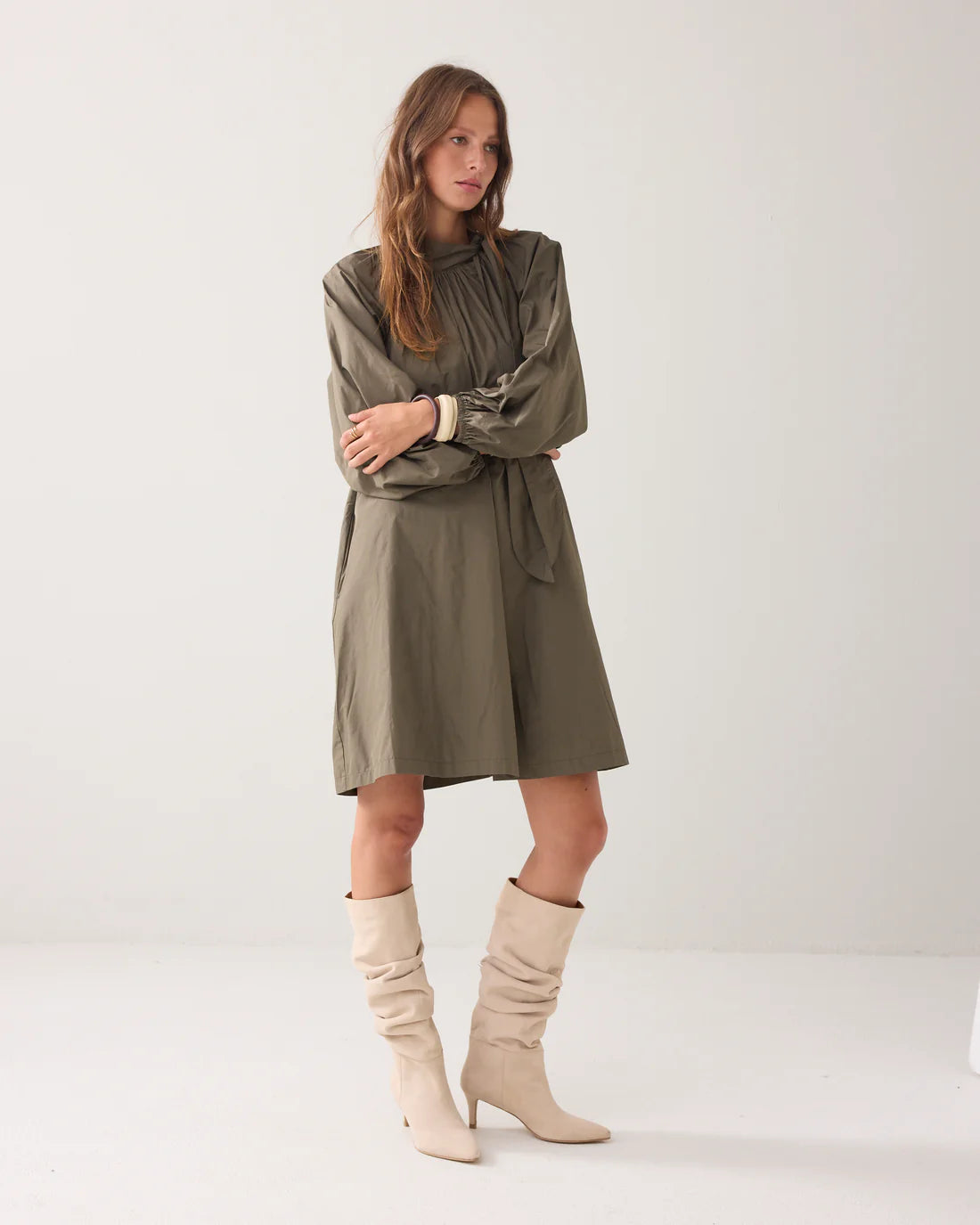 Taft Dress in Dark Camo