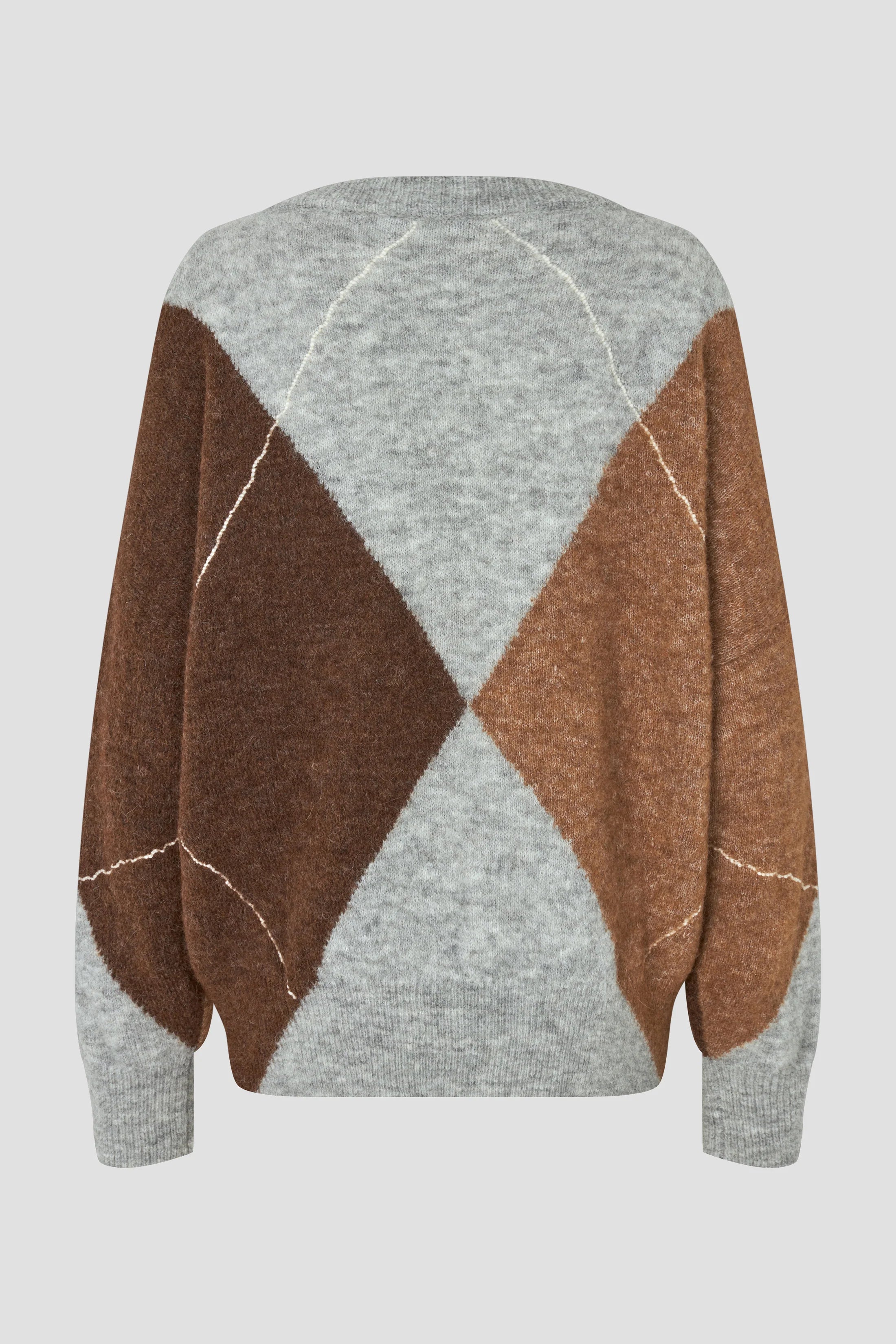 Forca Knit V-Neck in Light Grey Melange
