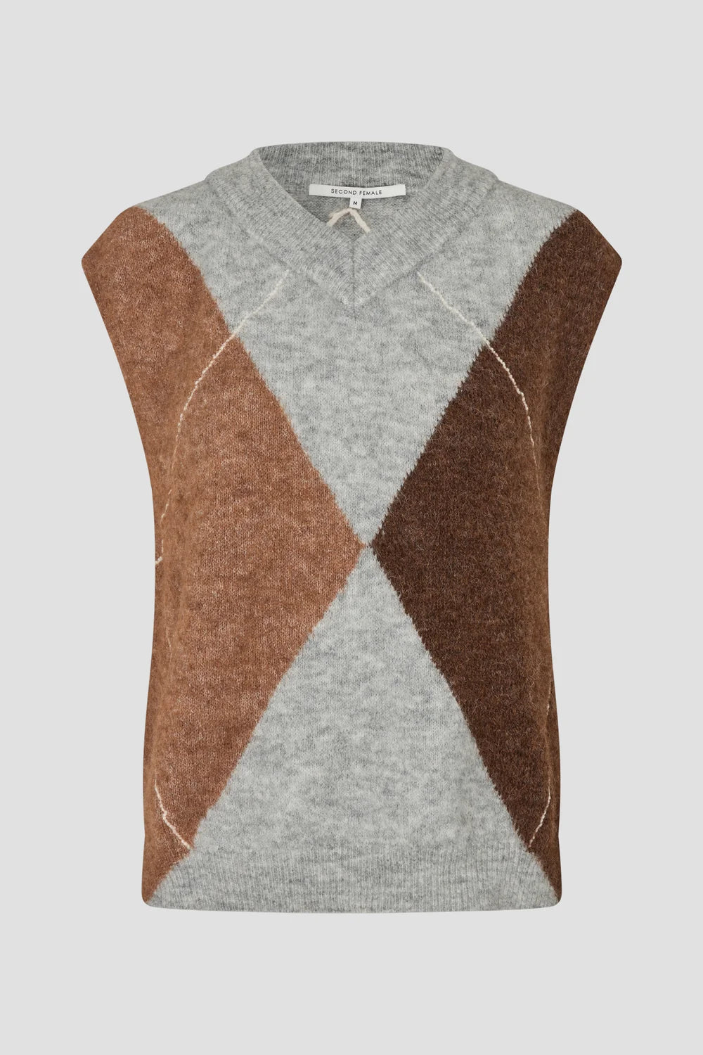 Forca Knit Vest in Light Grey Melange
