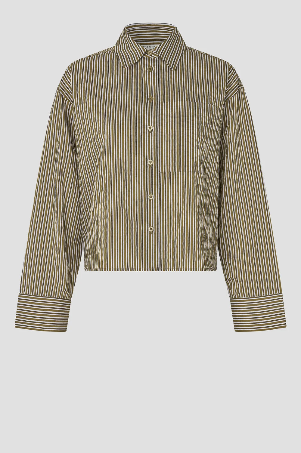 Vena Cropped Shirt in Camel