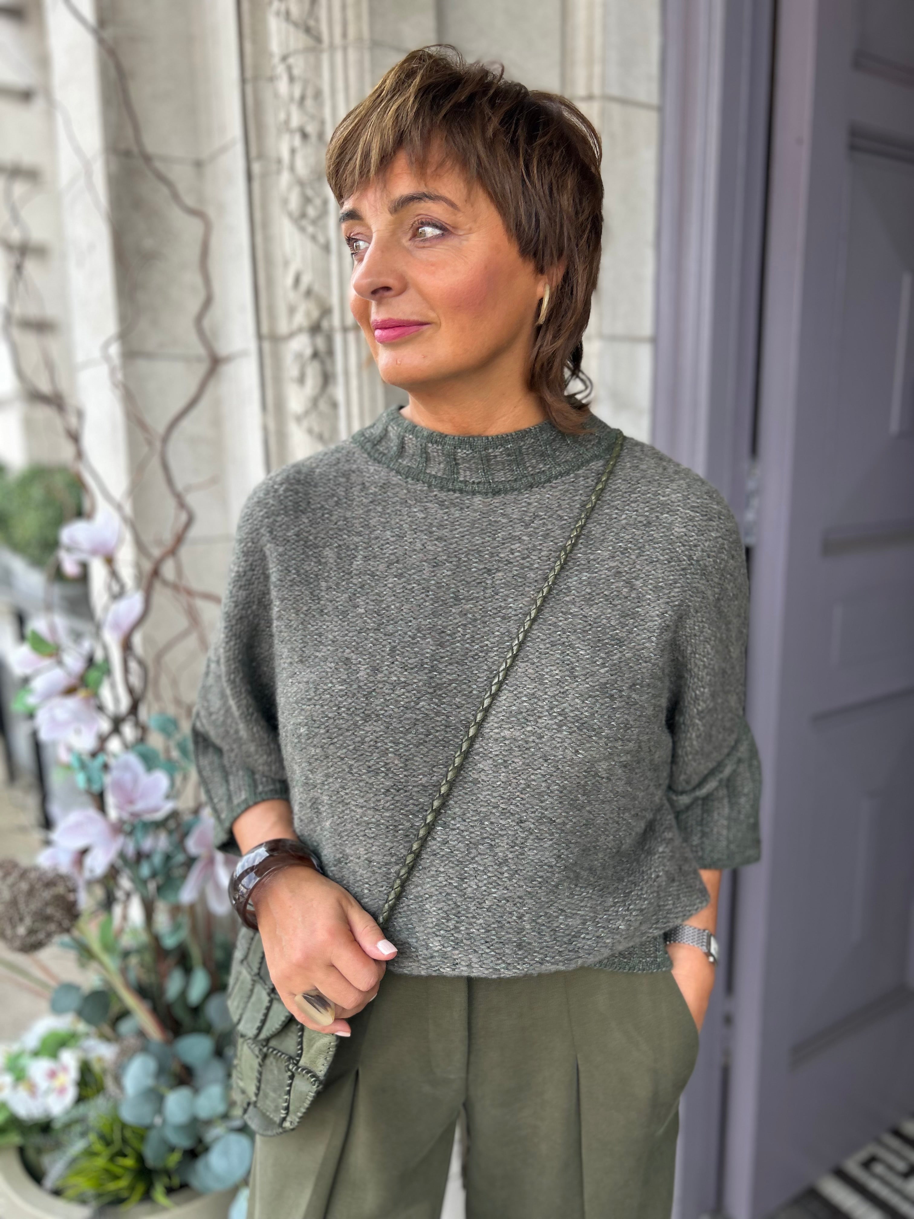 Textured Knit in Olive