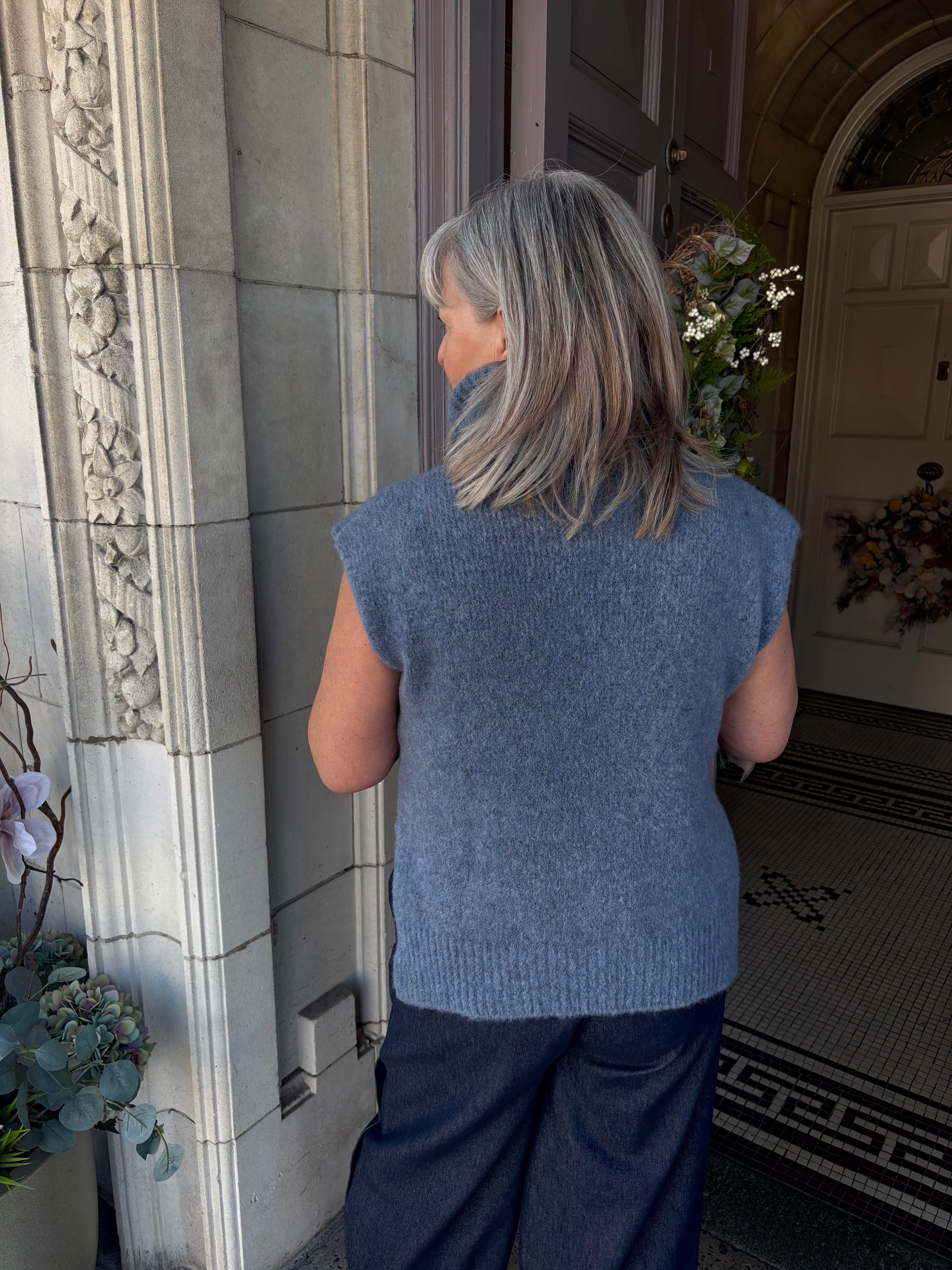 Sleeveless Knit in Heavenly Sky