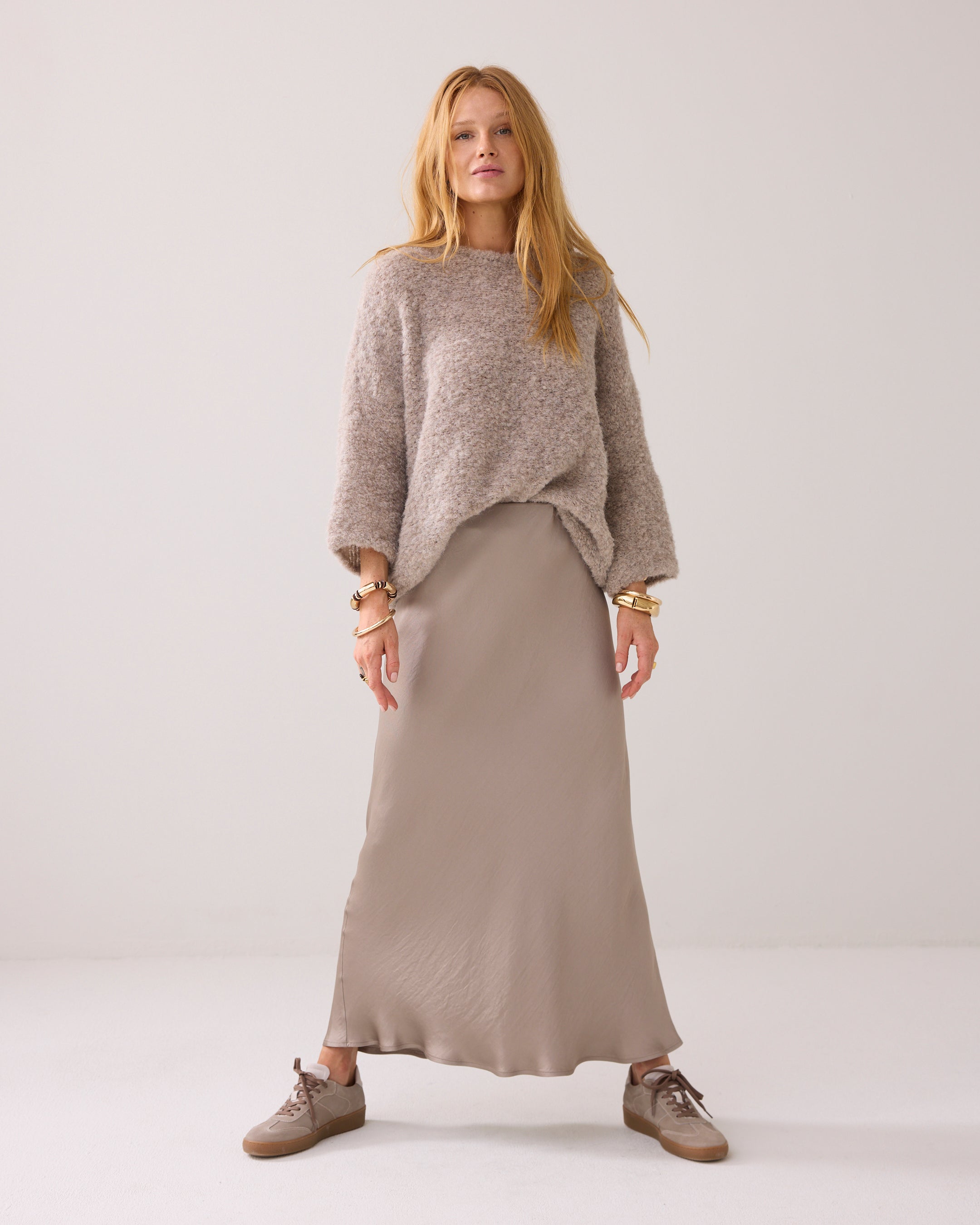 Heavy Silky Touch Skirt in Funghi