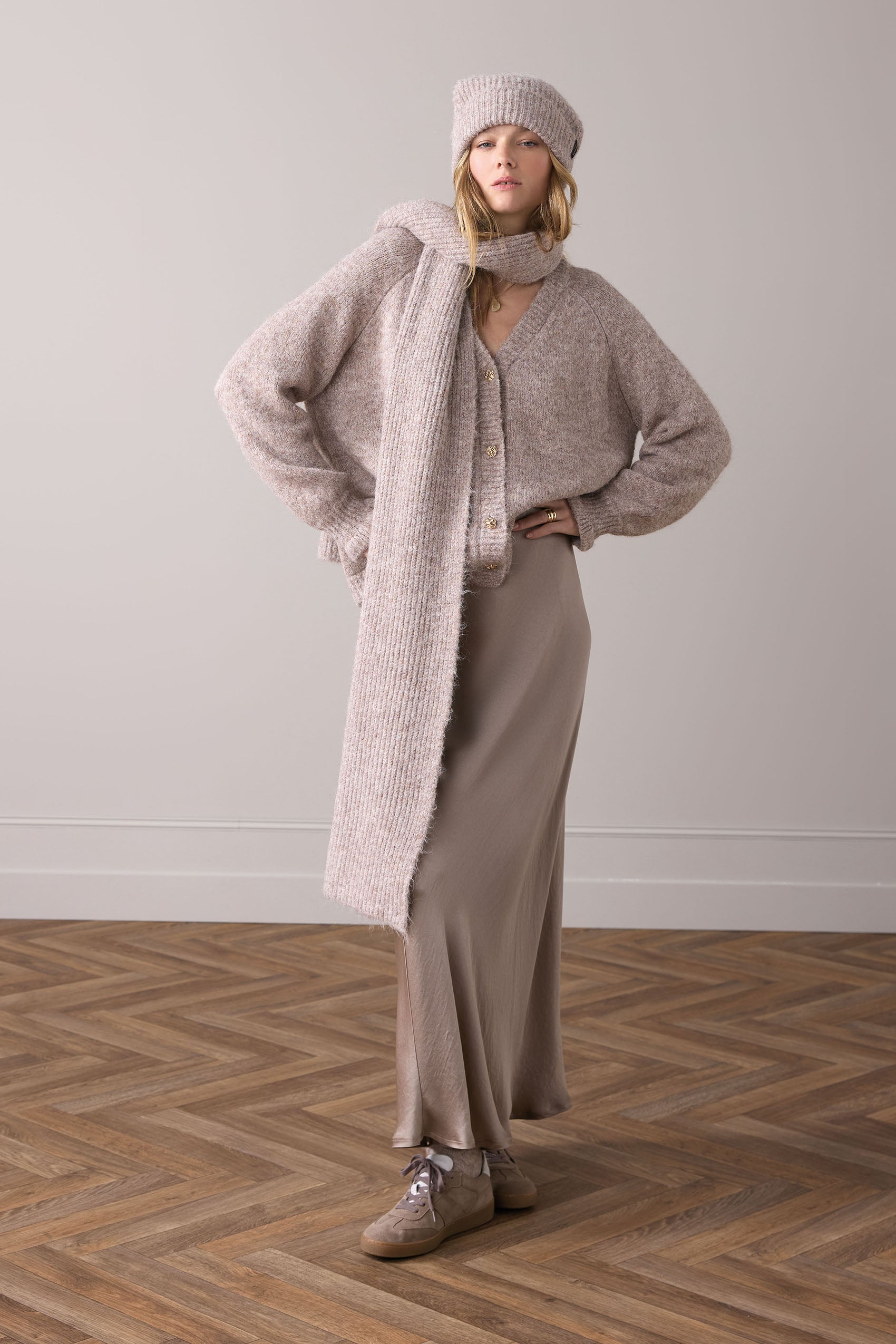 Heavy Silky Touch Skirt in Funghi