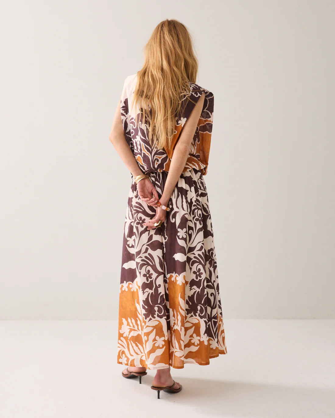 Skirt Border Print Double in Multicolour