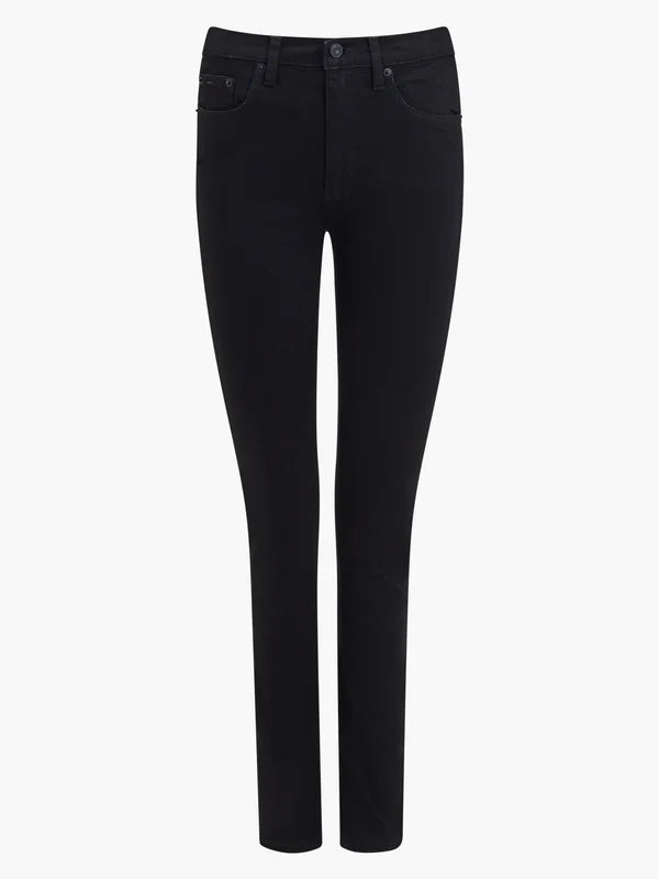 High Rise Stretch Skinny Jeans in Black