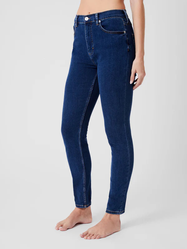 High Rise Stretch Skinny Jeans in Mid Wash