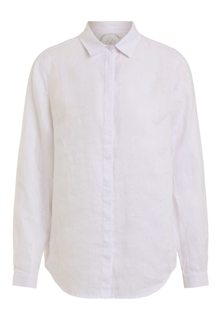 Natural Linen Shirt in White