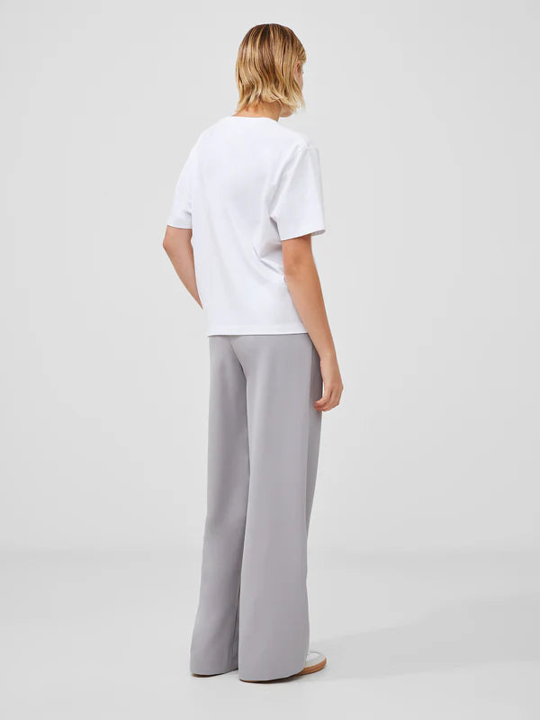 Rallie Rouched T-Shirt in Linen White