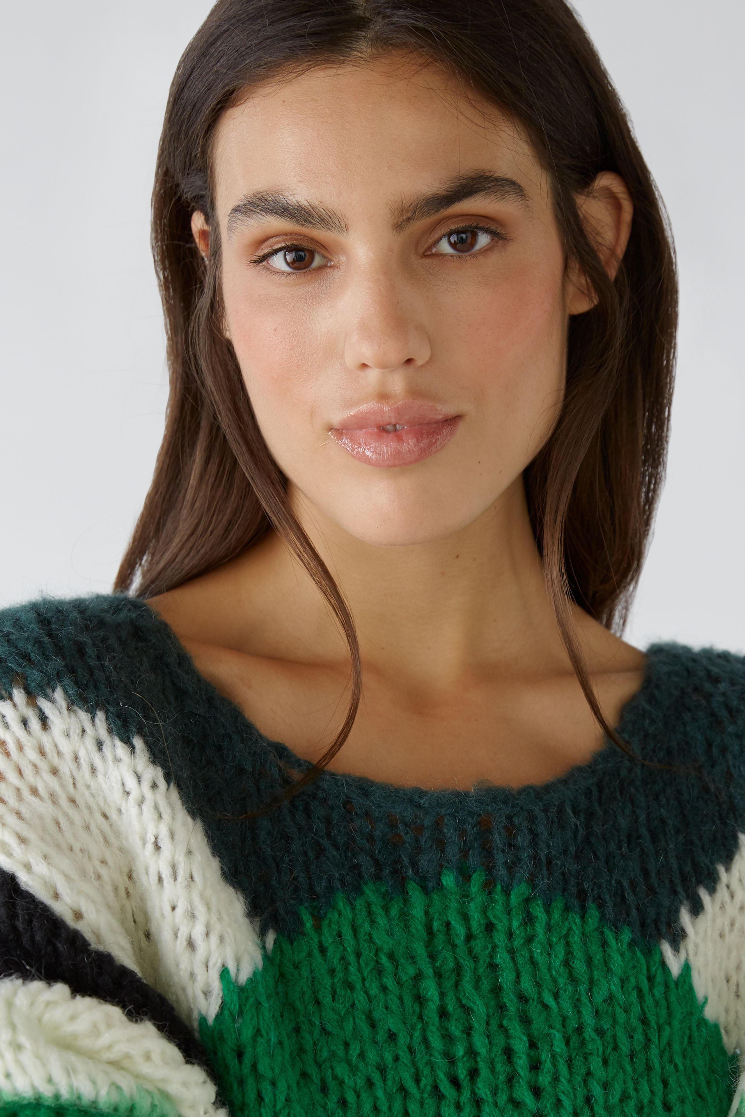 Wool and Mohair Mix Knit in Green