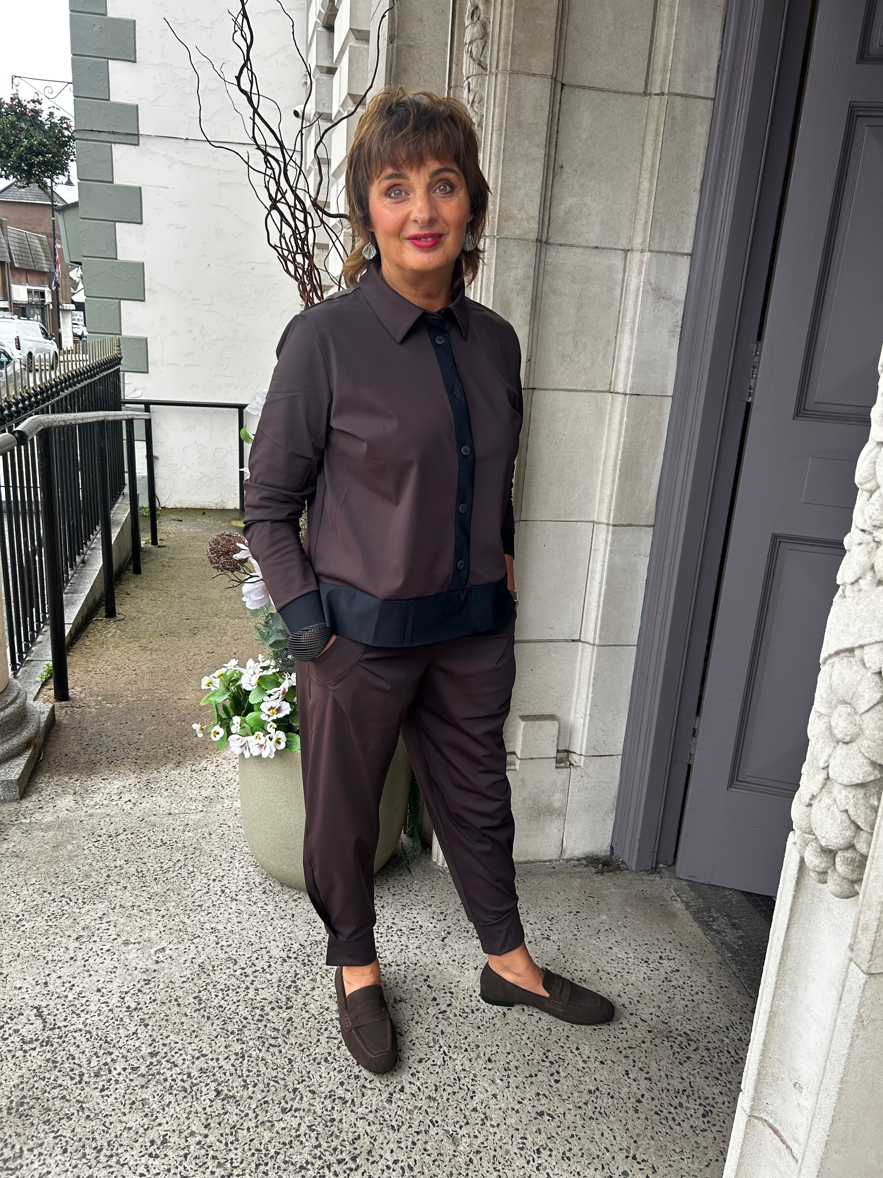 Cuff Trouser in Choko
